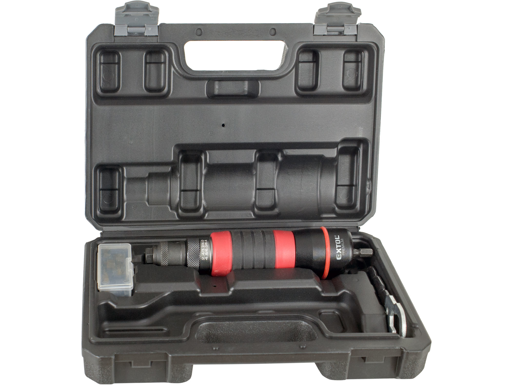 nástavec nýtovací na vrtačku, pro trhací nýty 2,4-4,8mm, CrMo