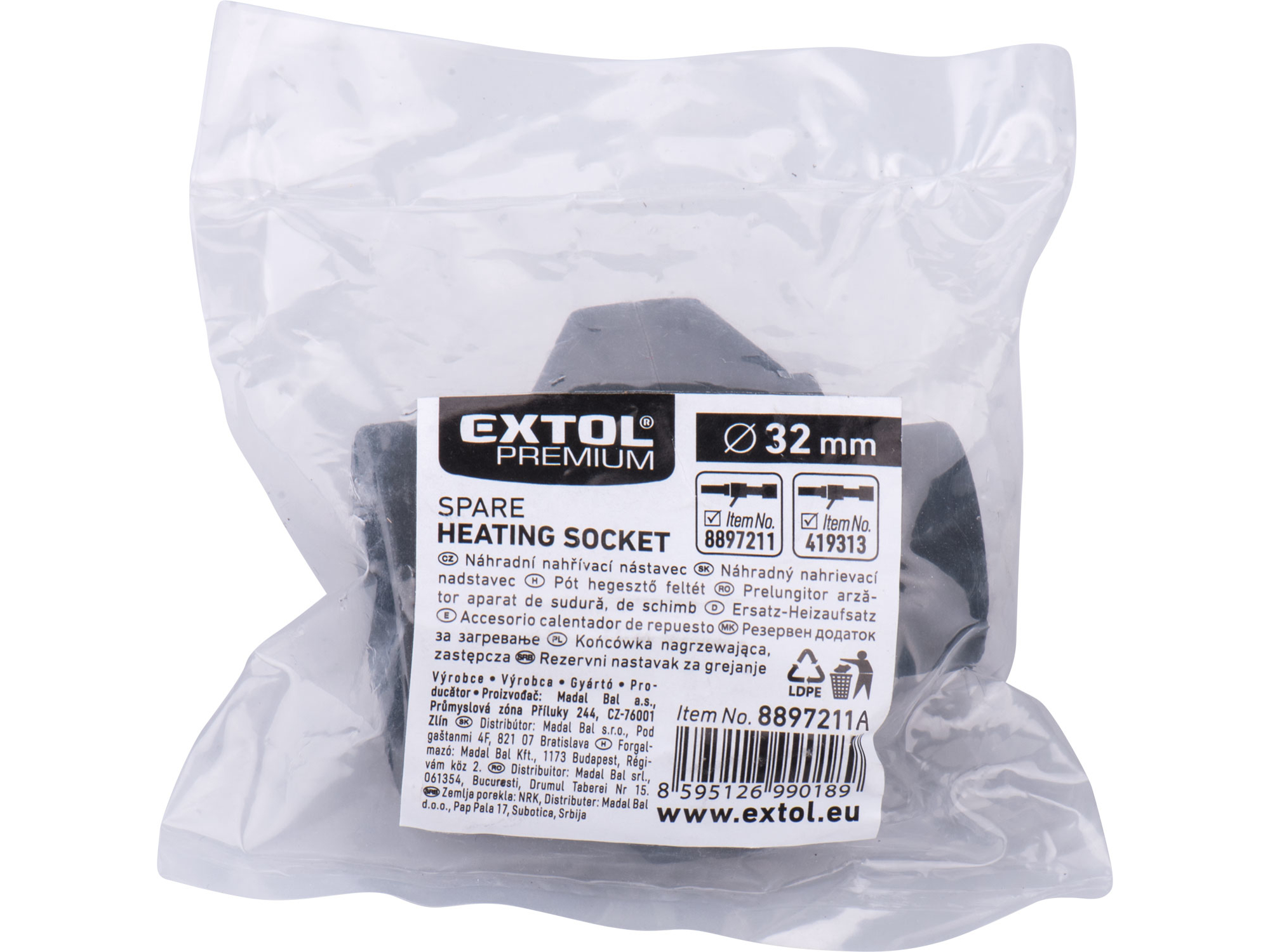 nástavec párový pro polyfúzní svářečku, ⌀16mm