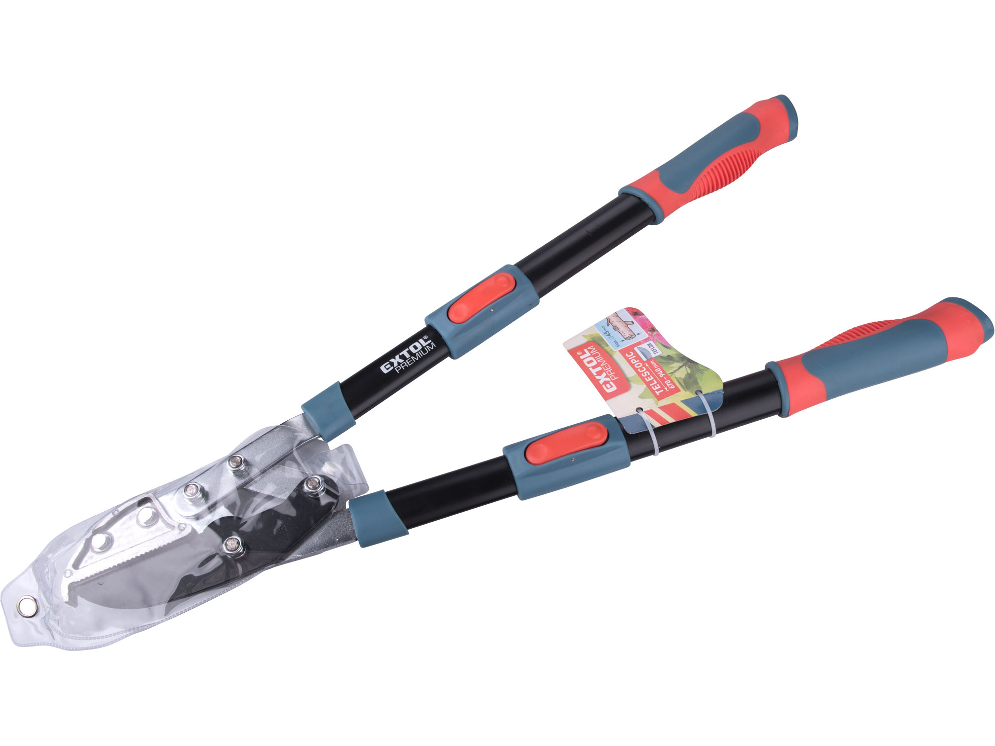 nůžky na větve teleskopické převodové kovadlinkové, 670-940mm, HCS