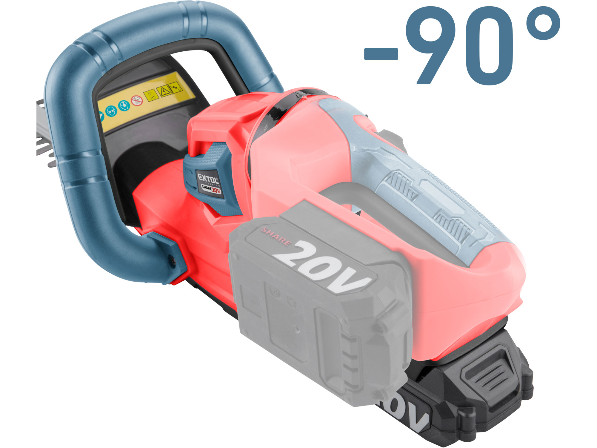 nůžky na živé ploty aku, SHARE20V, 2Ah