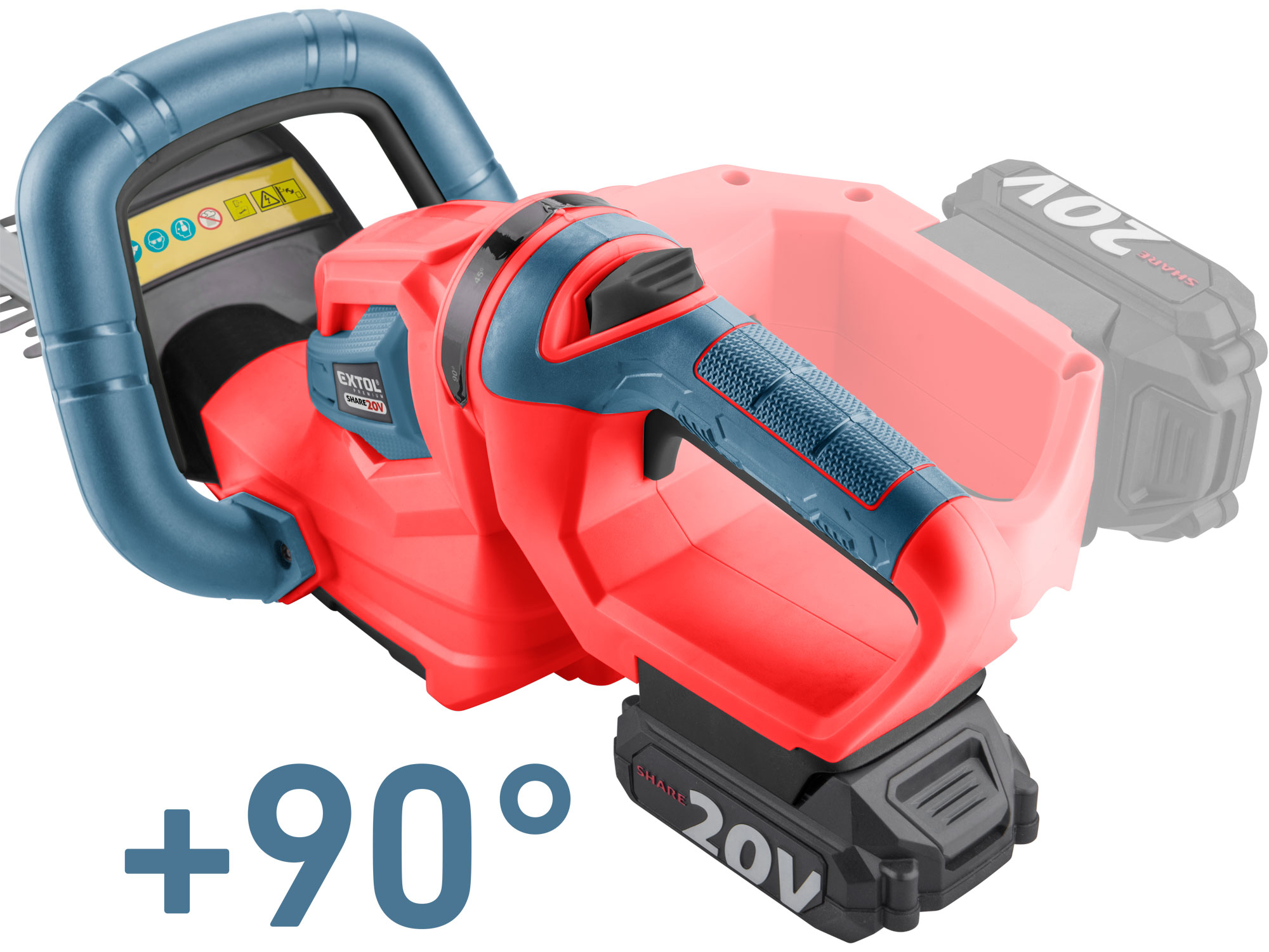 nůžky na živé ploty aku, SHARE20V, 2Ah