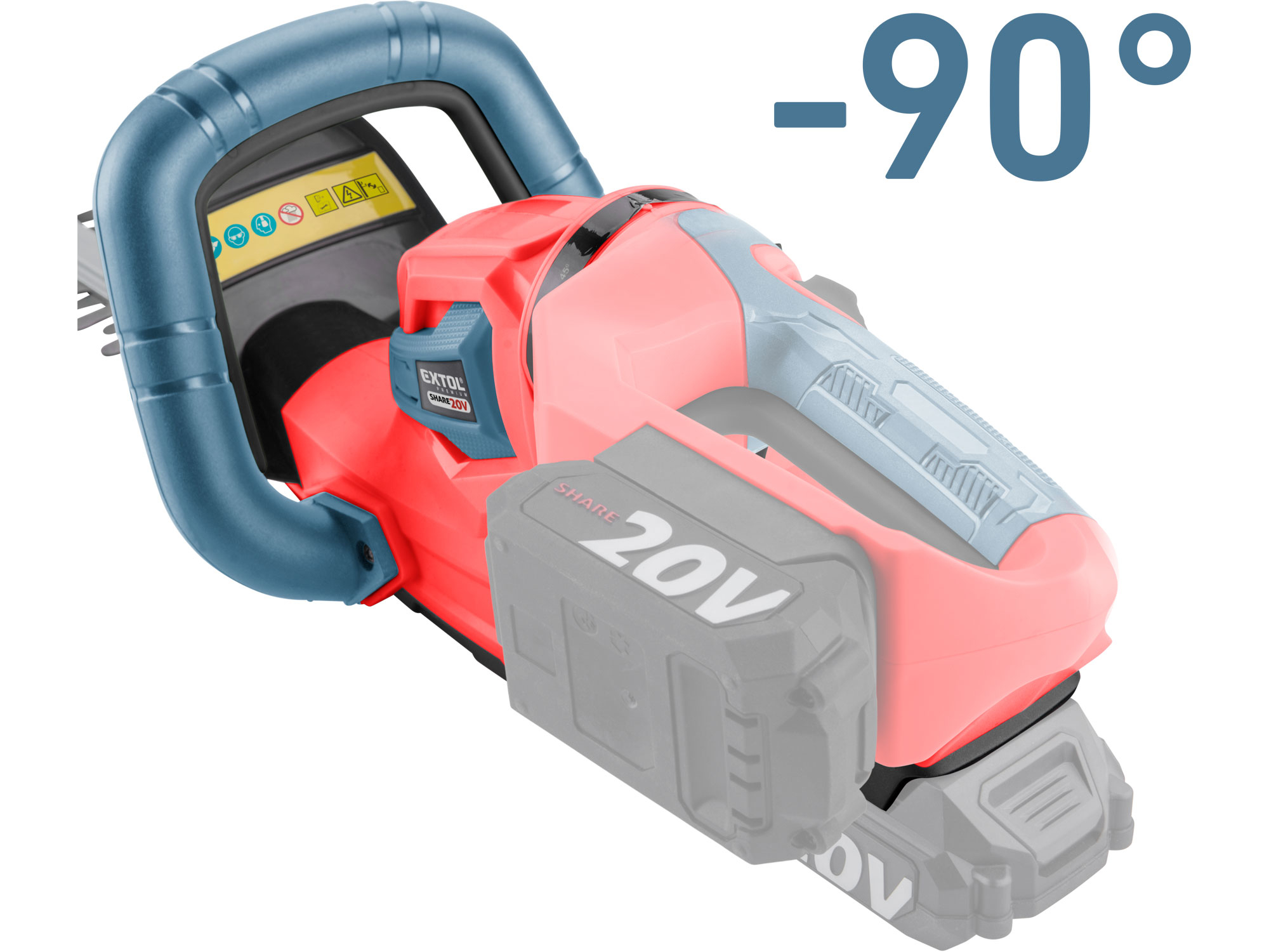 nůžky na živé ploty aku, SHARE20V, bez baterie a nabíječky