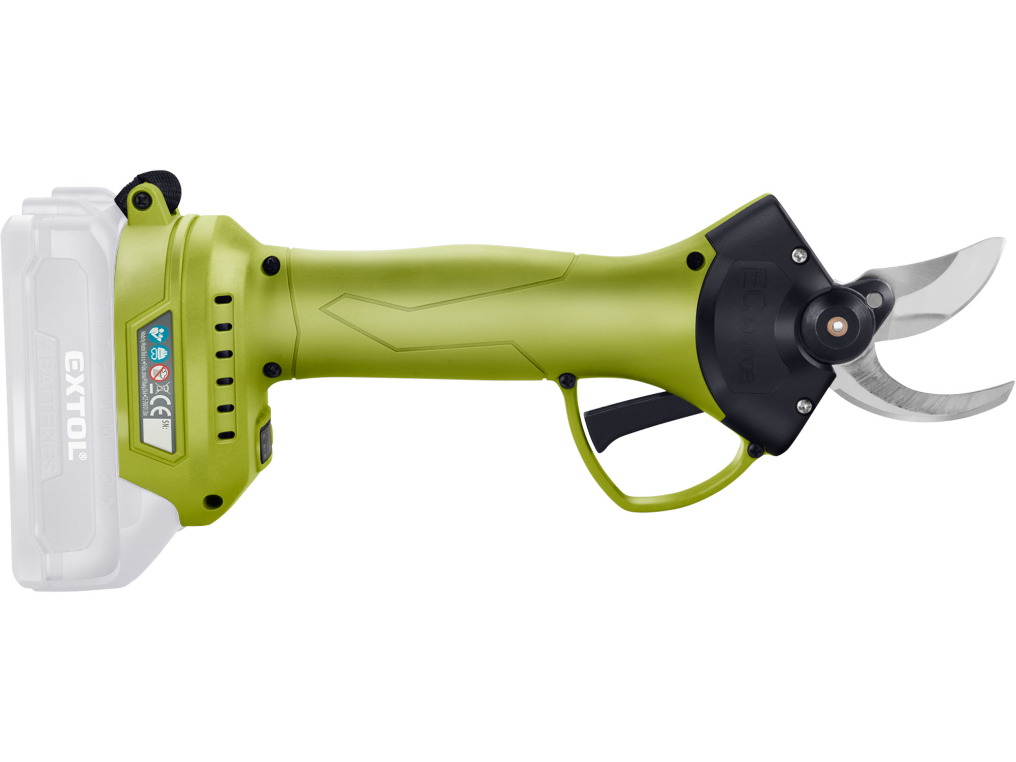 nůžky zahradní aku, BRUSHLESS, 20V Li-ion, bez baterie a nabíječky