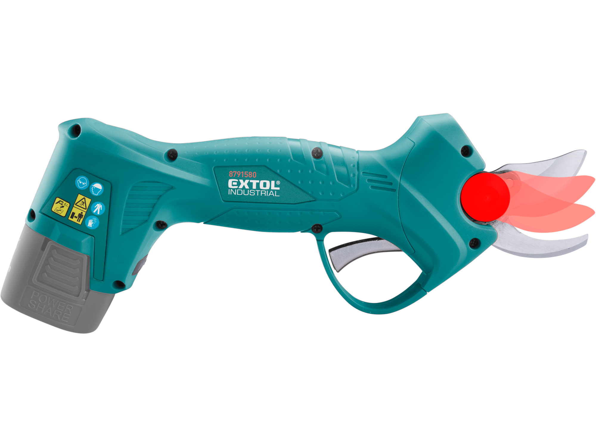 nůžky zahradnické aku, 16V Li-ion, bez baterie a nabíječky