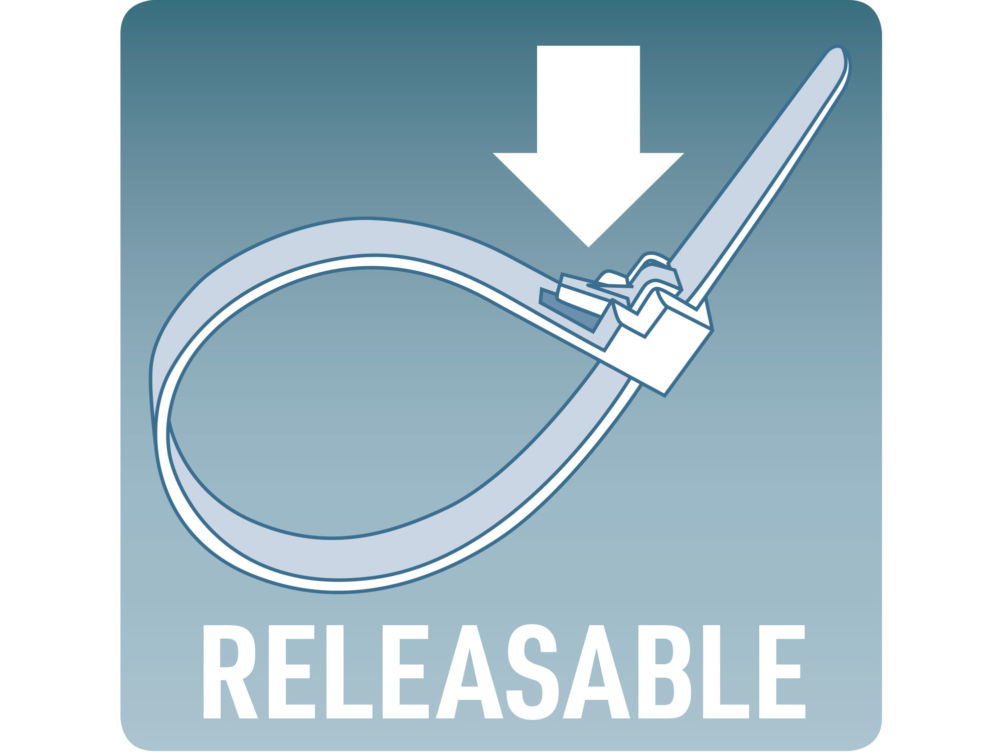 pásky stahovací černé, rozpojitelné, 400x7,2mm, 100ks, nylon PA66