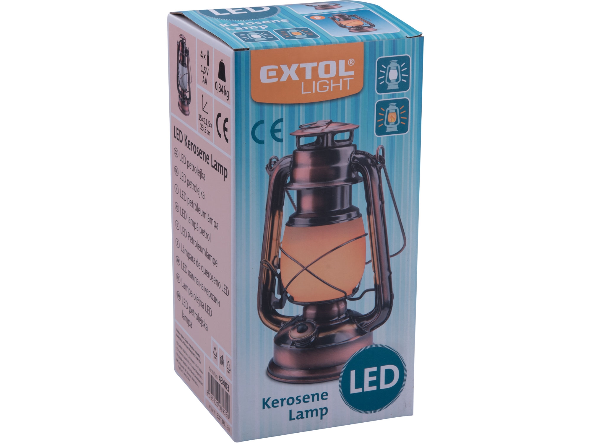 petrolejka LED, bílé světlo/plamen, EXTOL 