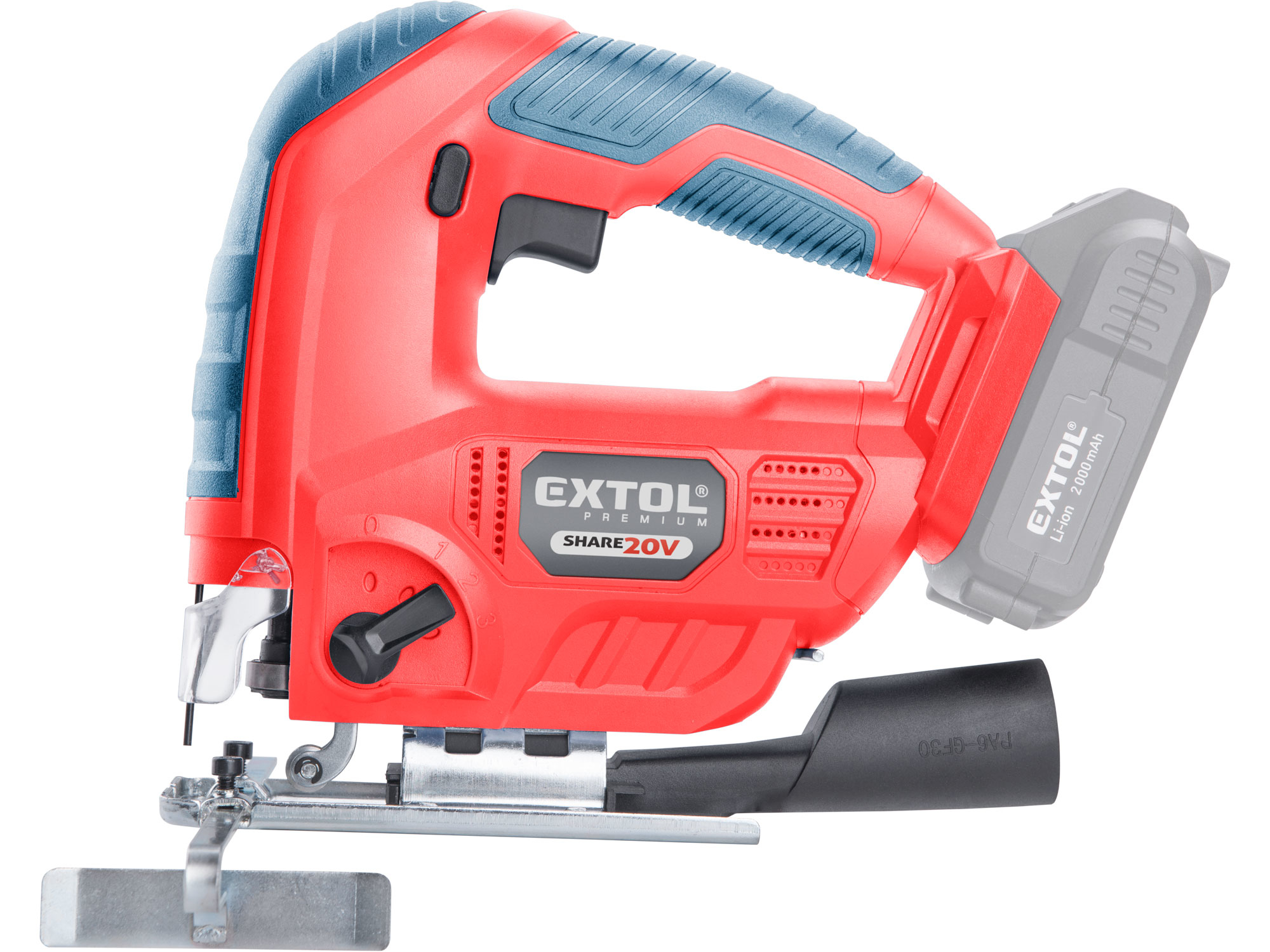 pila přímočará aku SHARE20V, 20V Li-ion, bez baterie a nabíječky