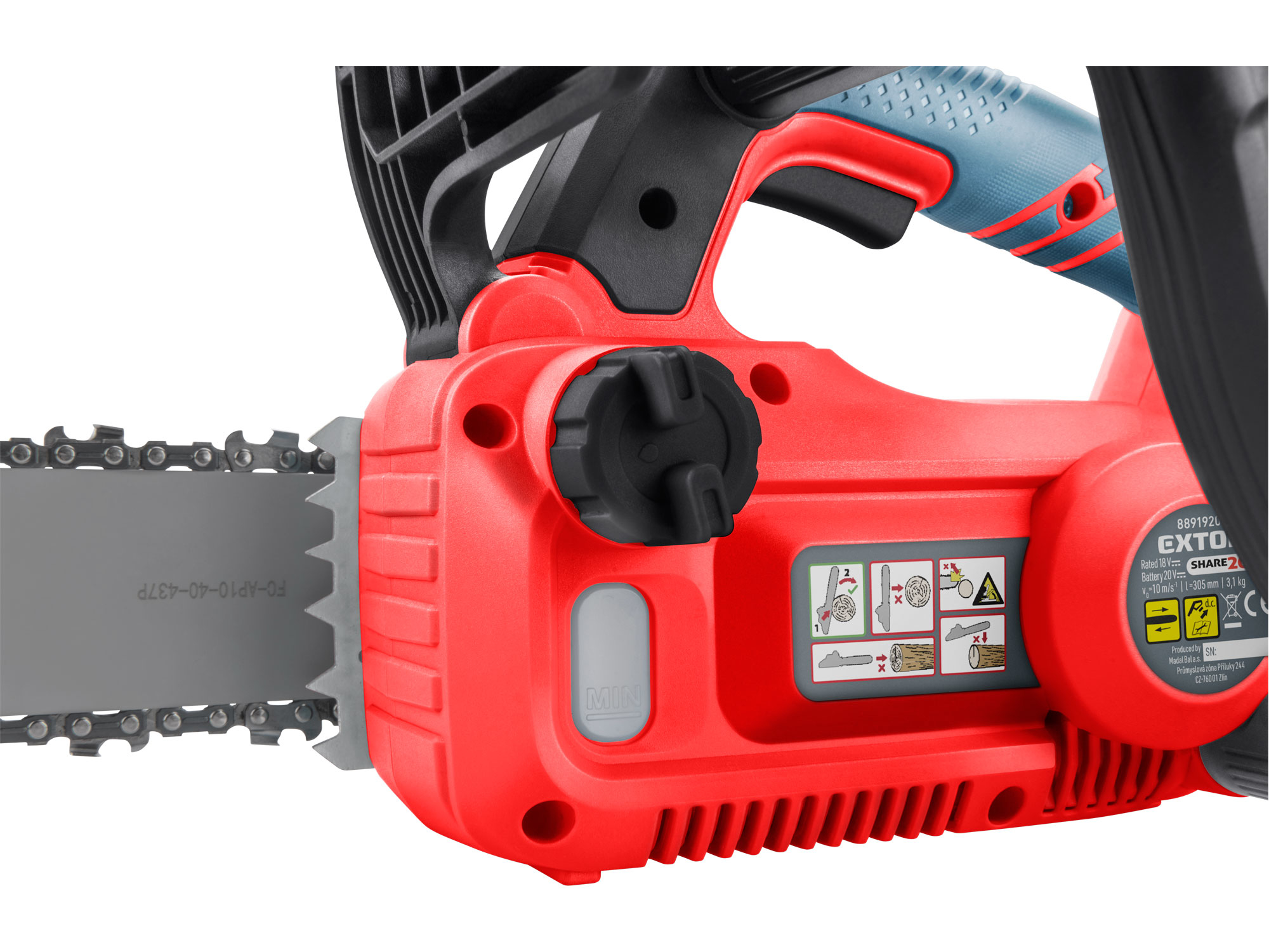 pila řetězová aku SHARE20V, BRUSHLESS, 30cm, 2Ah