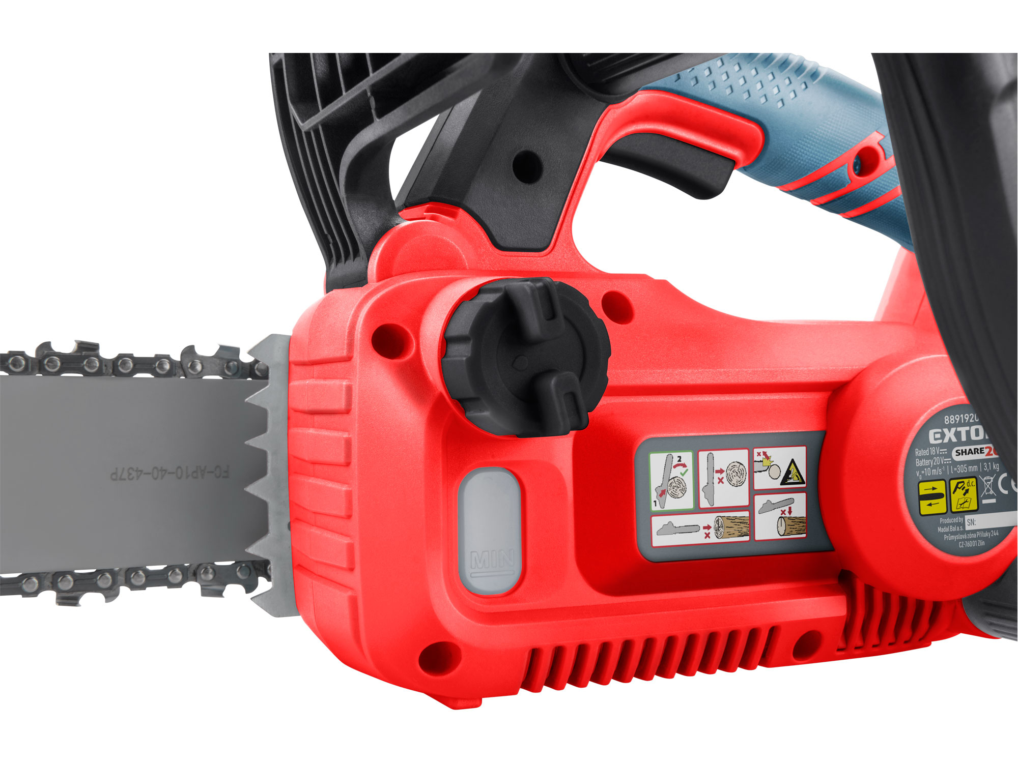 pila řetězová aku SHARE20V, BRUSHLESS, 30cm, bez baterie a nabíječky