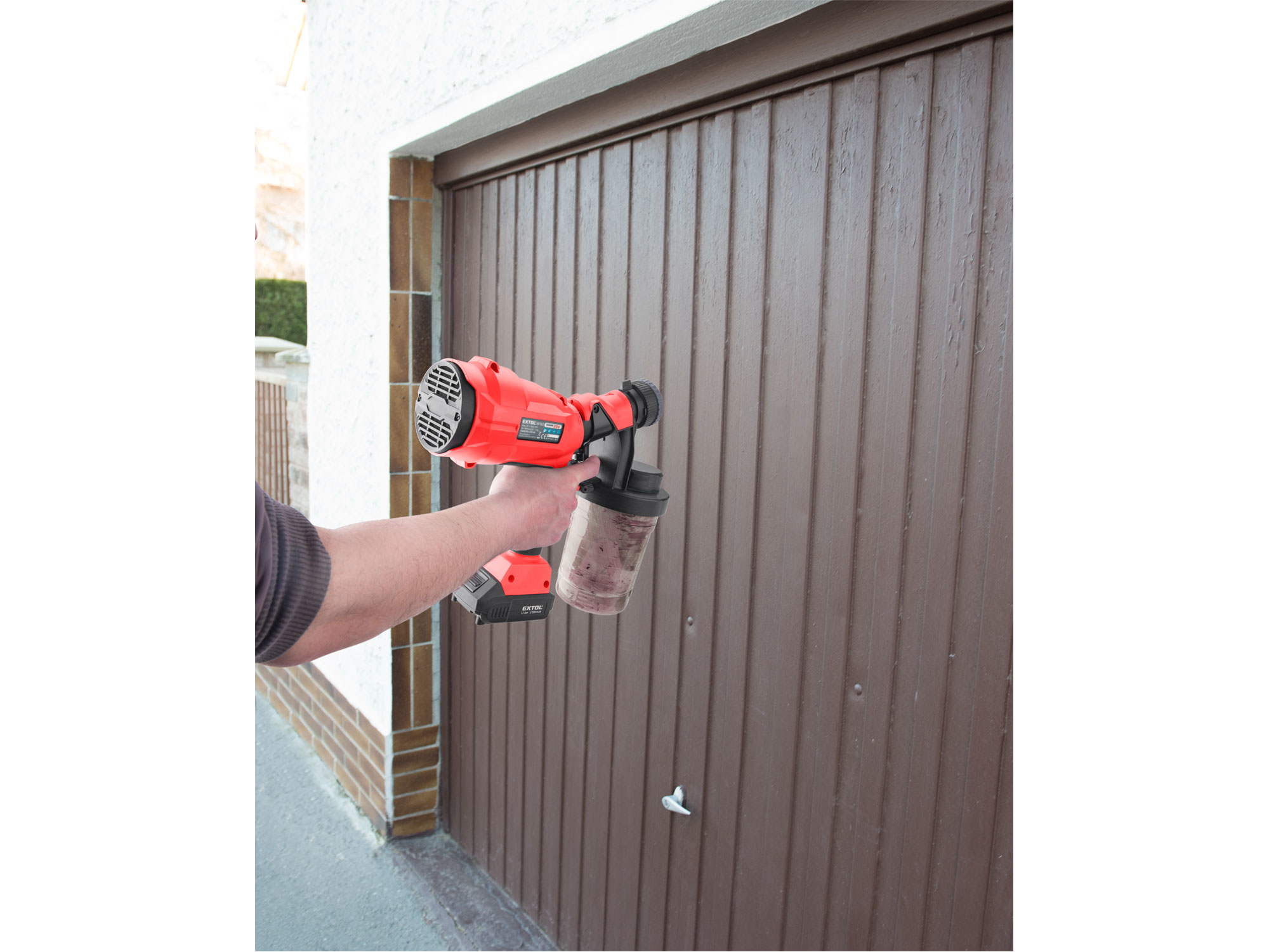 pistole stříkací HVLP aku SHARE20V, 20V Li-ion, 2000mAh