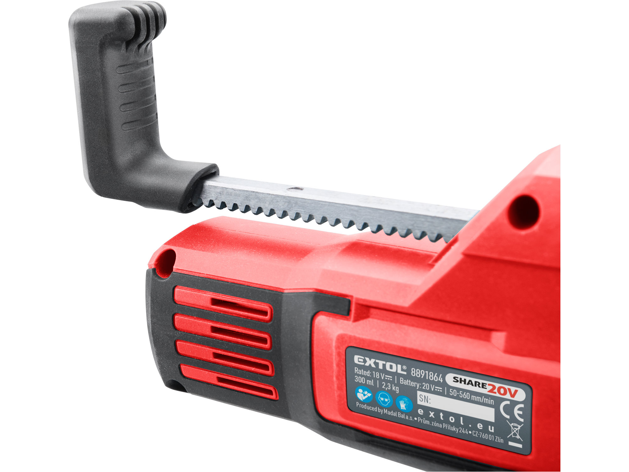 pistole vytlačovací, vaničková aku SHARE20V, 20V Li-ion, 2Ah