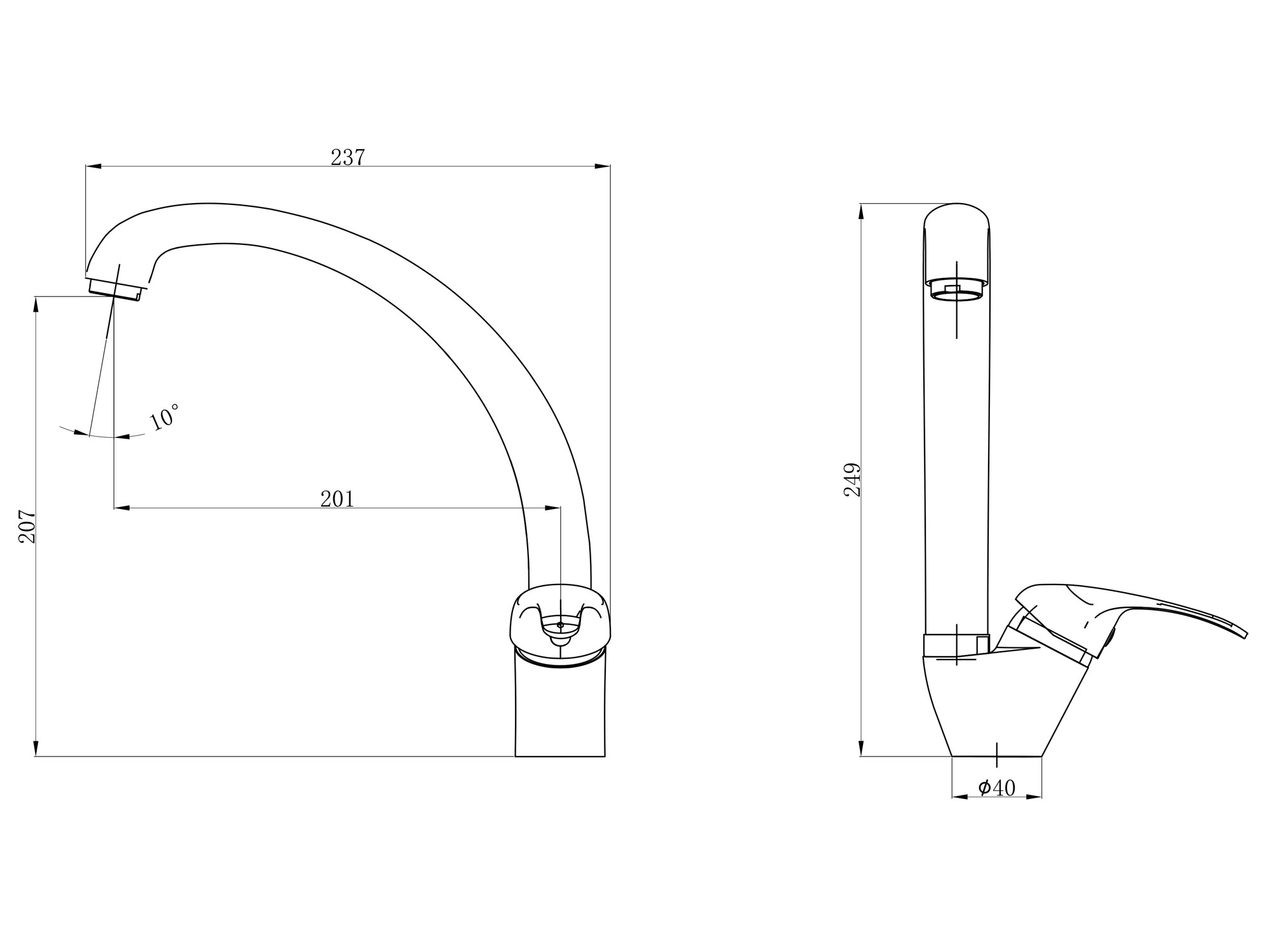 POŠK. OBAL baterie umyvadlová stojánková, horní ramínko, 35mm, chrom