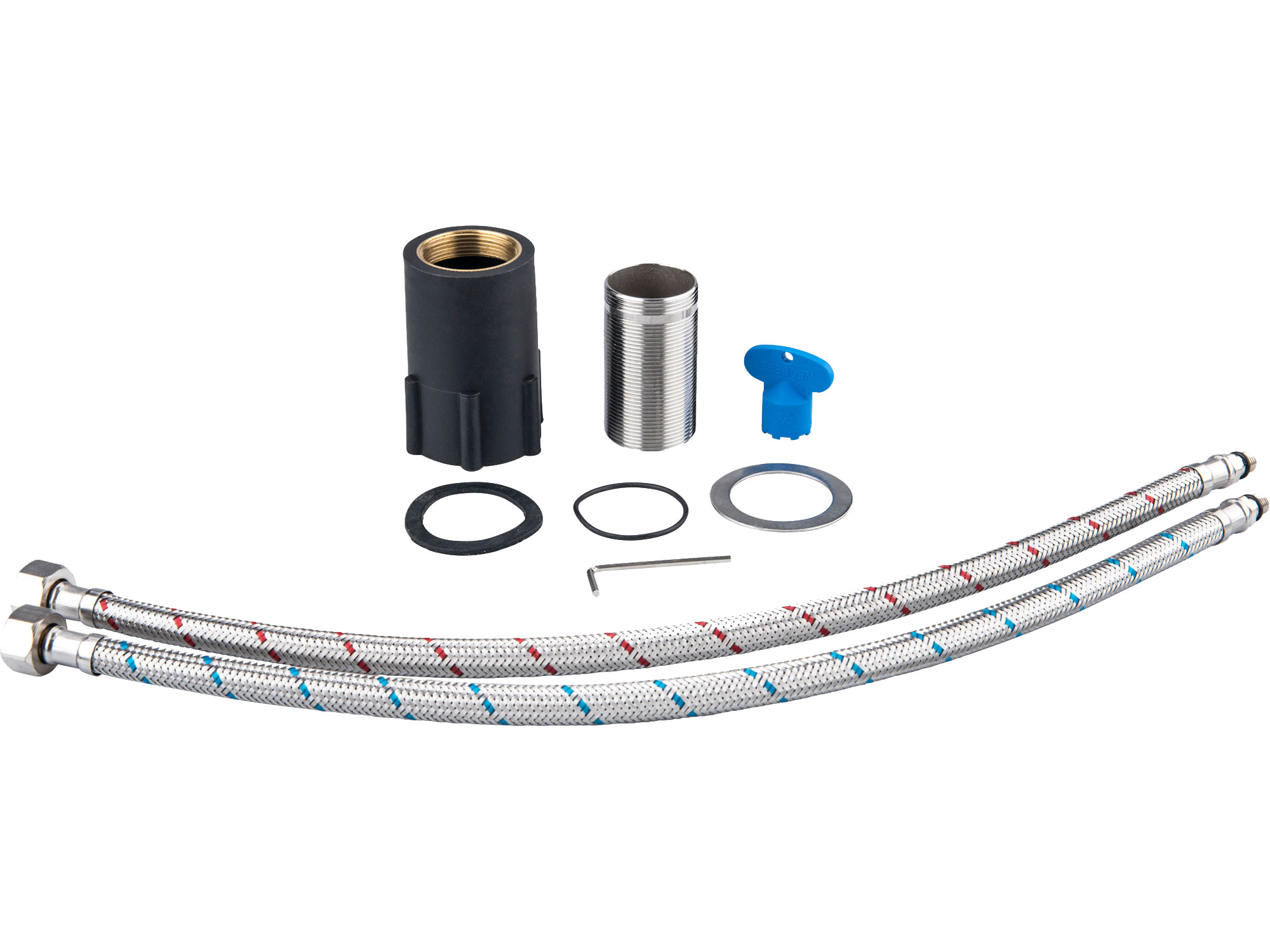 POŠK. OBAL baterie umyvadlová, stojánková s flexibilním ramínkem, 35mm, šedá