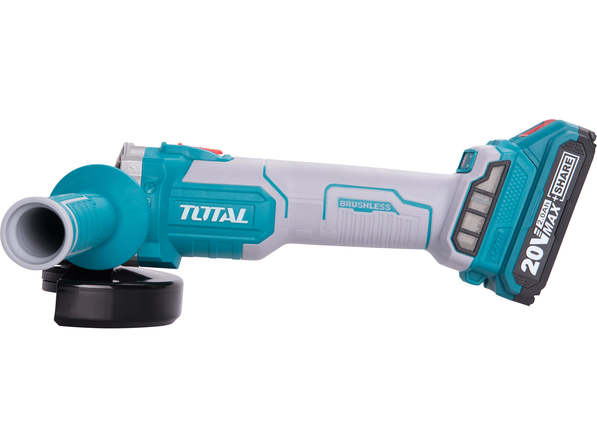 POŠK.OBAL Bruska úhlová AKU, 125mm, 20V LI-ION, industrial, bez baterie a nabíječky