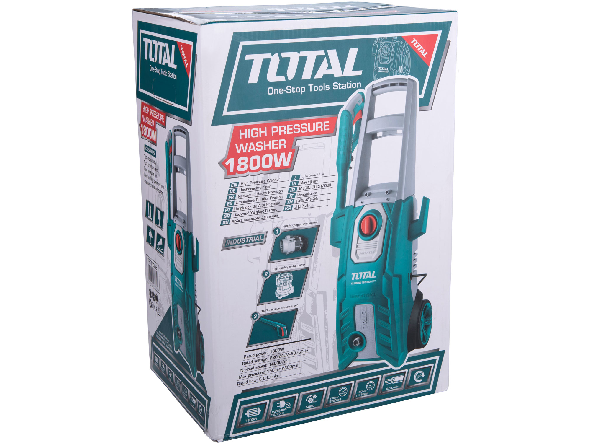 POŠK. OBAL čistič vysokotlaký, 1800W, industrial