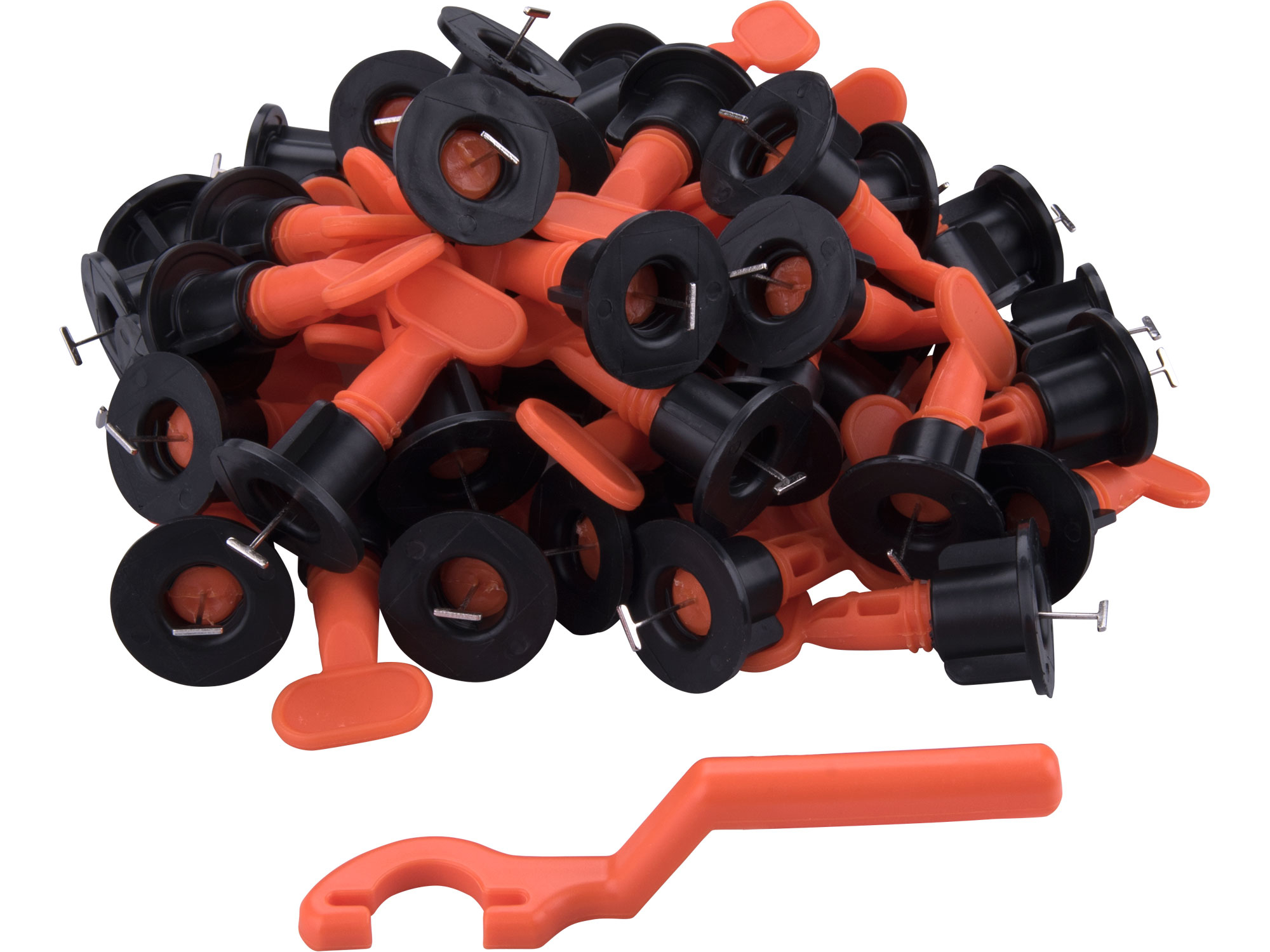 POŠK. OBAL distanční/nivelační klipy opakovaně použitelné, sada 50ks, pro vyrovnání obkladů/dlažby až do jejich max. tloušťky 17mm