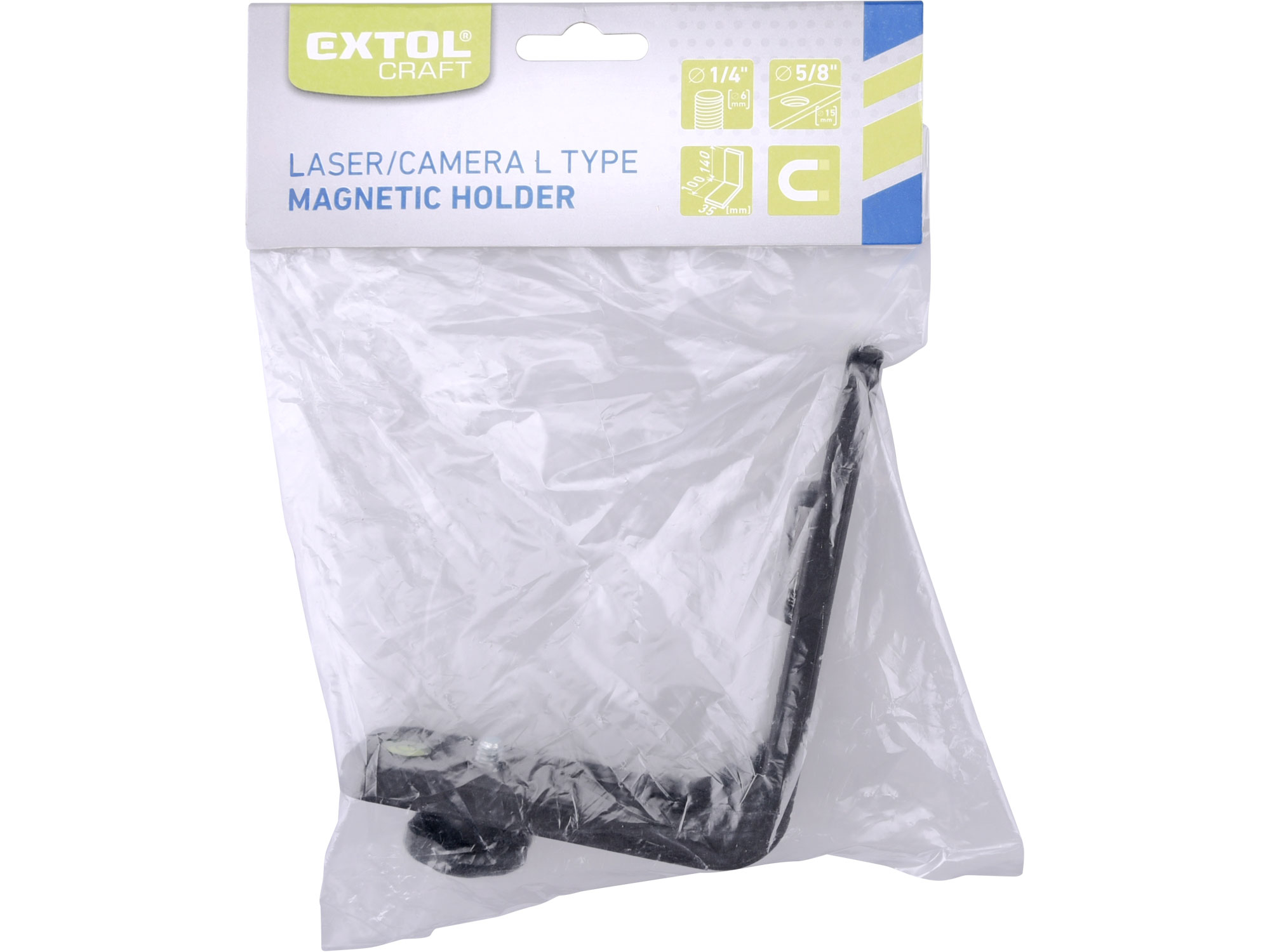 POŠK. OBAL držák L-typ magnetický na laser/kameru, 1/4" šroub