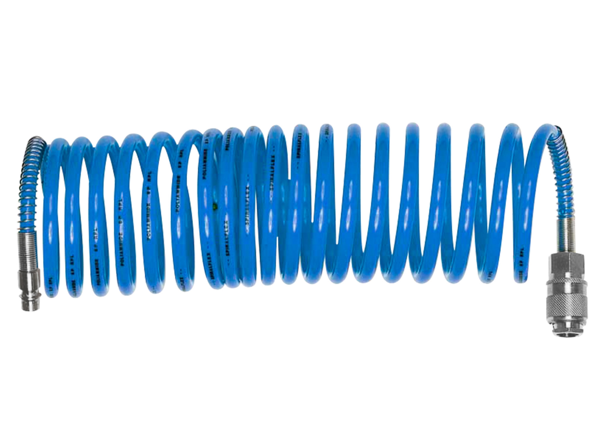 POŠK. OBAL hadice vzduchová spirálová s rychlospojkami, 1/4", vnitřní O6mm, L 10m