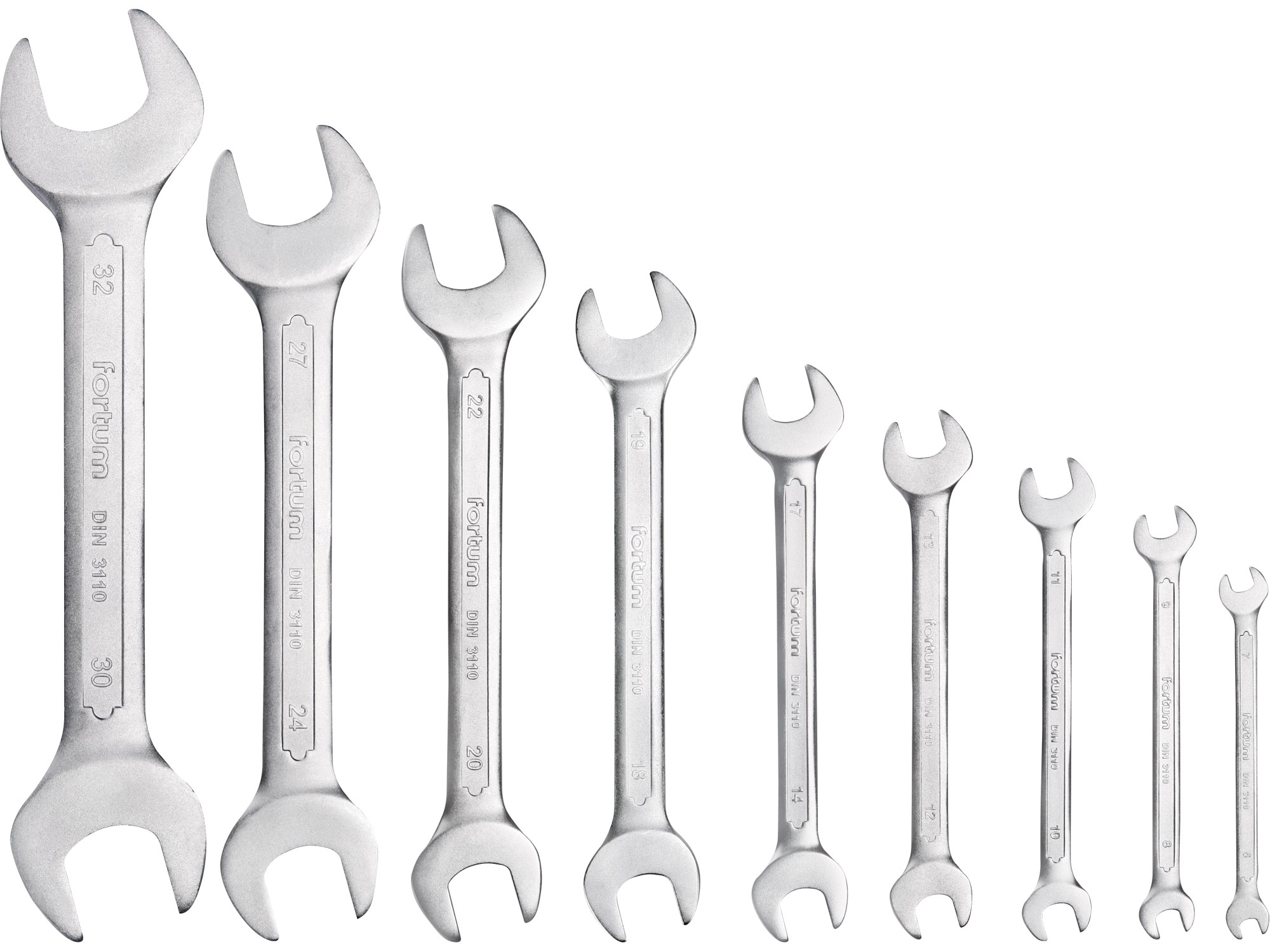 POŠK. OBAL klíče ploché, sada 9ks, 6-32mm