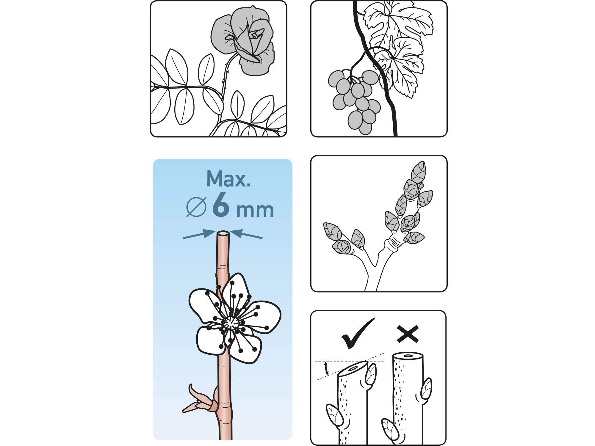 POŠK. OBAL nůžky zahradnické přímé, 200mm, HCS