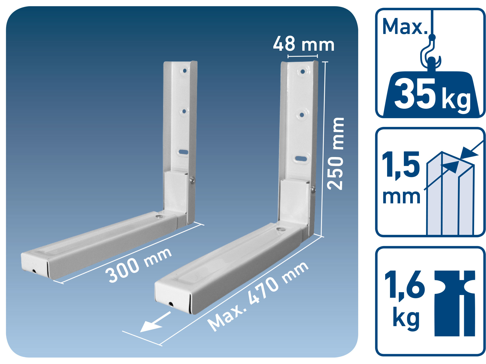 POŠK. OBAL polička na mikrovlnnou troubu nastavitelná