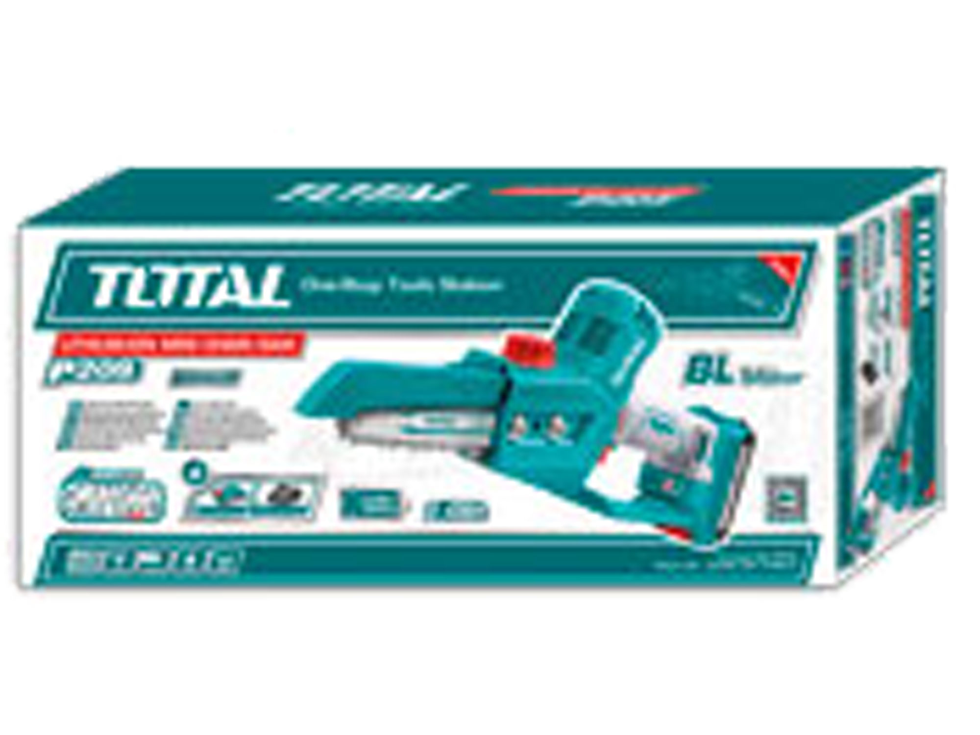 POŠK. OBAL Řetězová pila aku, mini, 20V Li-ion, brushless, 2000mAh, bez baterie a nabíječky