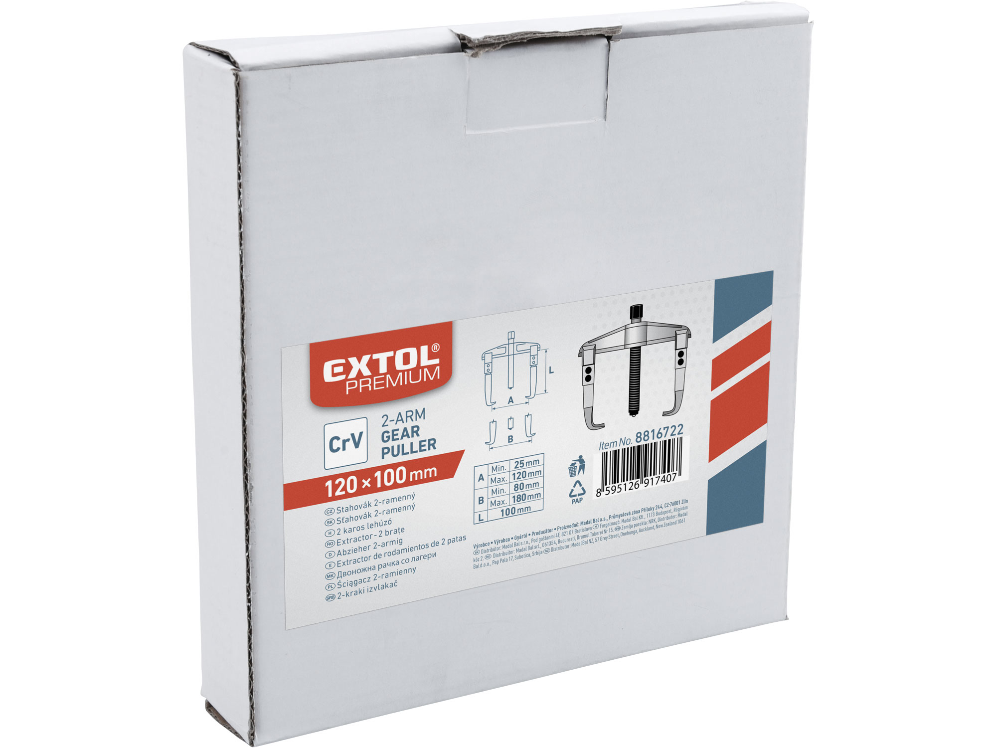 POŠK. OBAL stahovák dvouramenný, kovaný, CrV