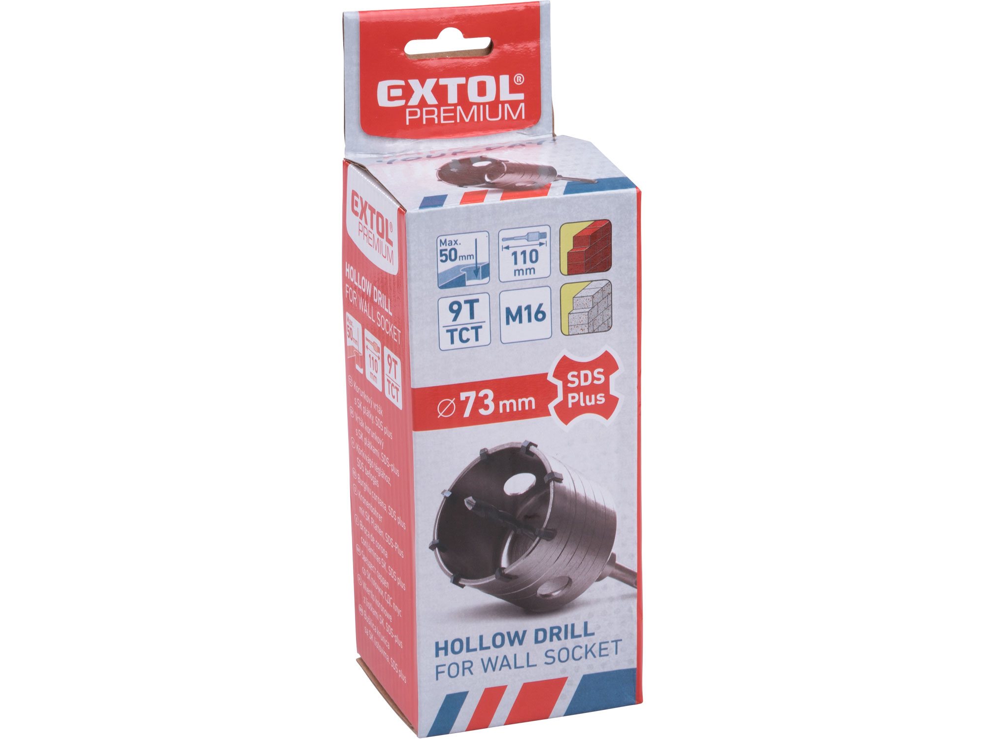 POŠK. OBAL vrták SDS PLUS do zdiva korunkový, O 73mm x 110mm, M16