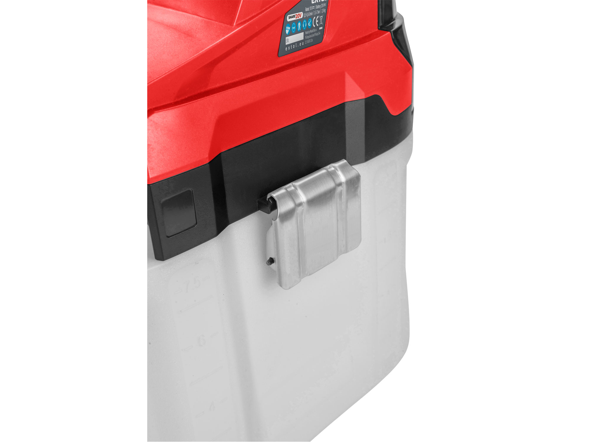 postřikovač tlakový aku 7,5l SHARE20V, 20V Li-ion, bez baterie a nabíječky