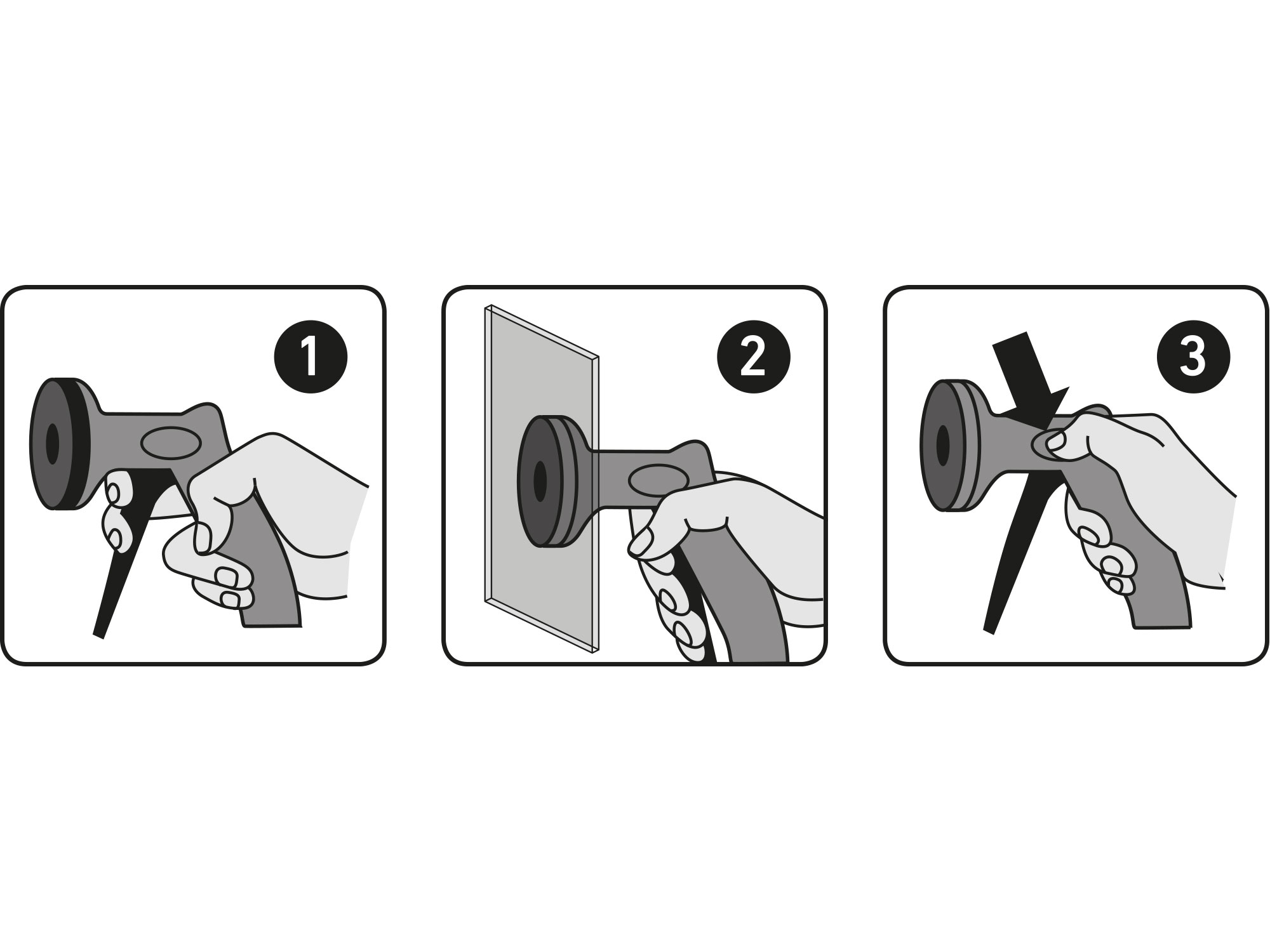 přísavka pistolová plastová, O 70mm