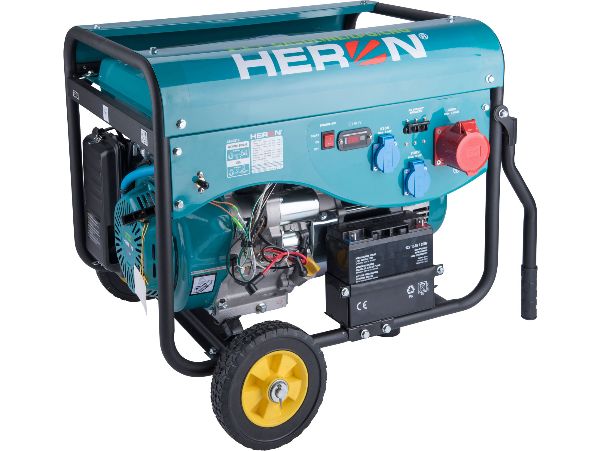 REPAS elektrocentrála benzínová a plynová (LPG/NG) 13HP, elektrický start