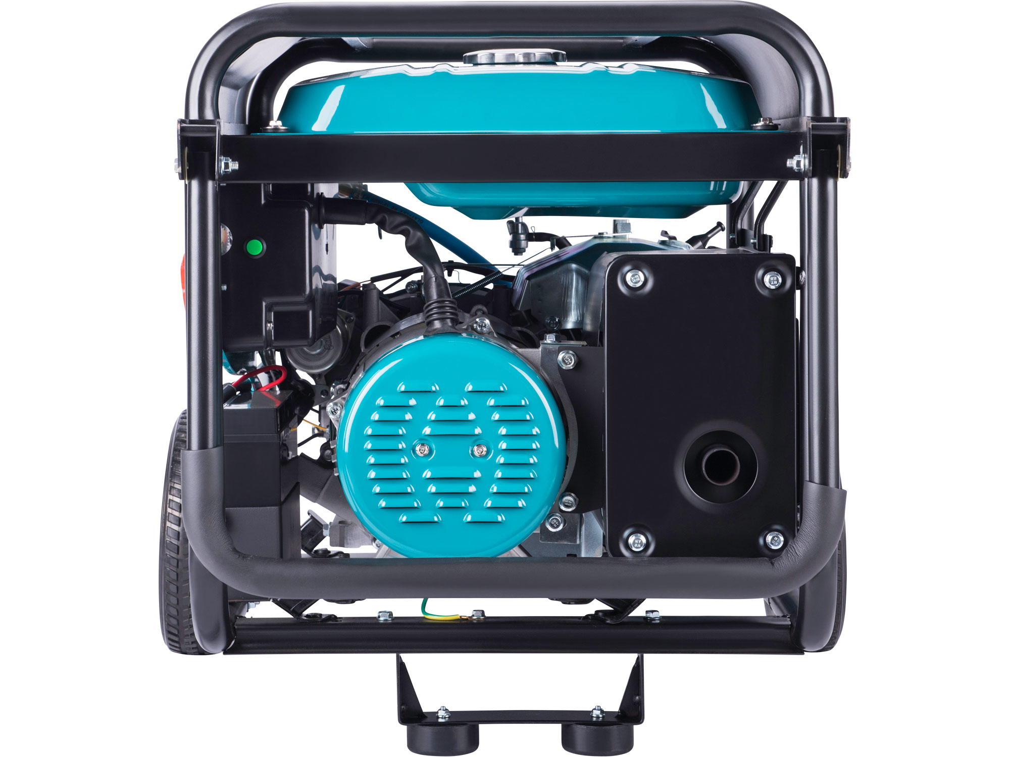 REPAS elektrocentrála benzínová a plynová (LPG/NG) 17HP/8,2kW/10,2kVA (400V), 6,5kW (230V), elektrický start, dálkové ovládání, podvozek