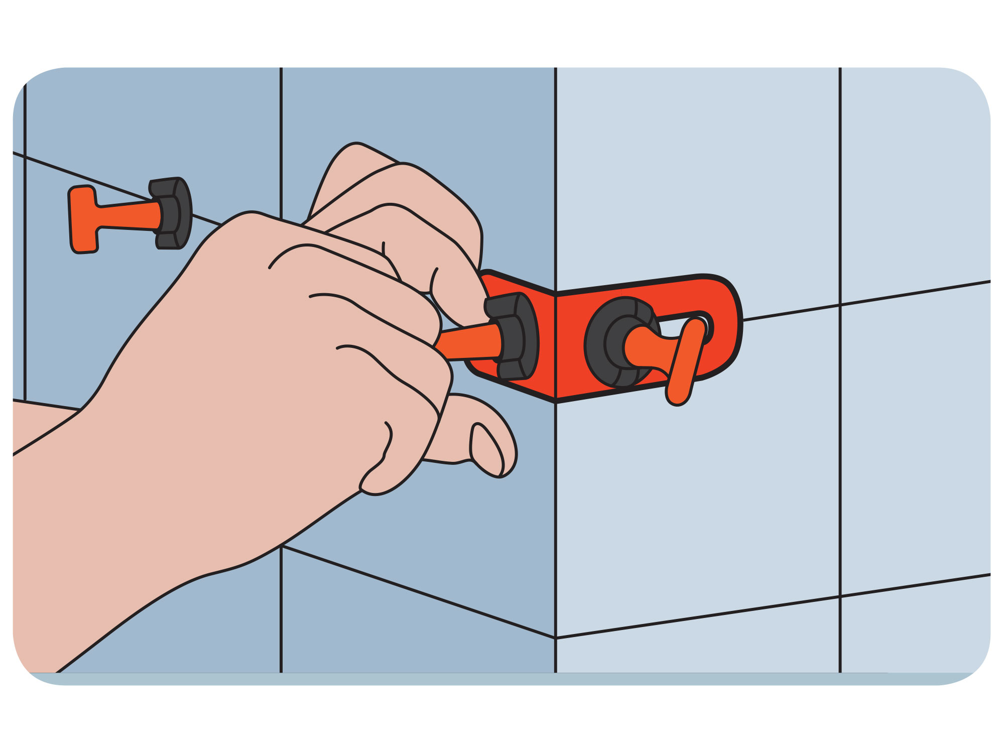 rohové profily k distančním/nivelačním klipům 8845010, sada 25ks, plast