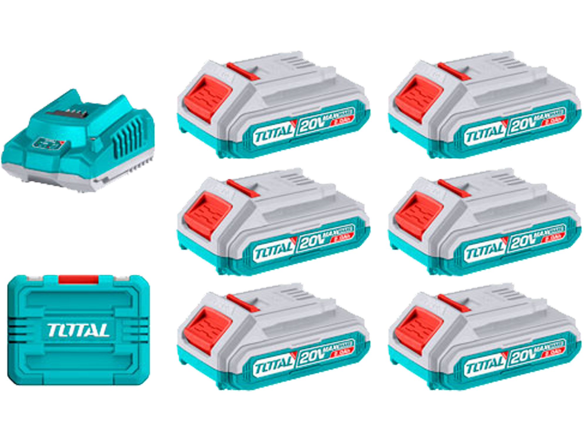 Sada baterií a nabíječky, 20V Li-ion, 2000mAh, industrial