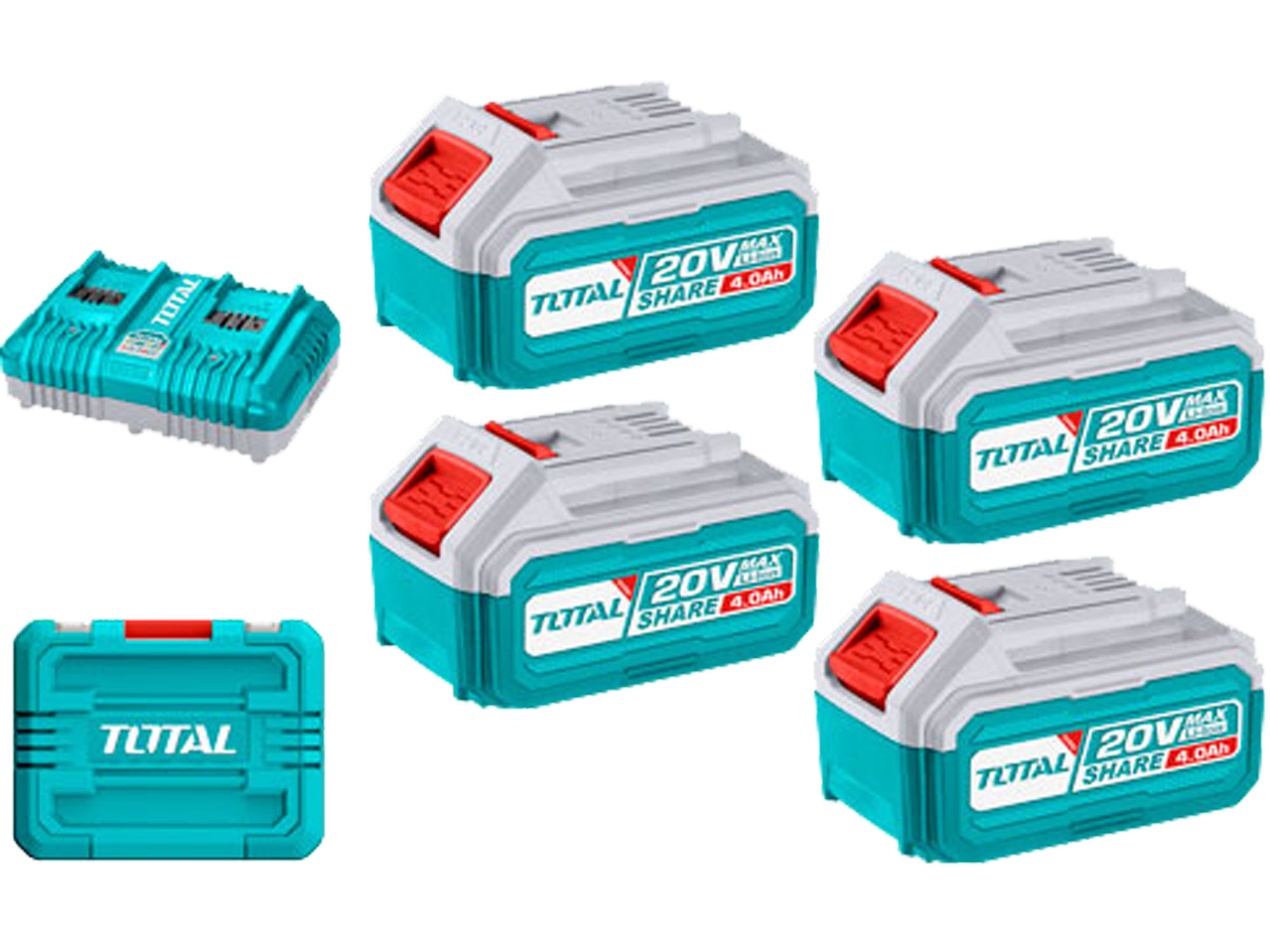 Sada baterií a nabíječky, 20V Li-ion, 4000mAh, industrial