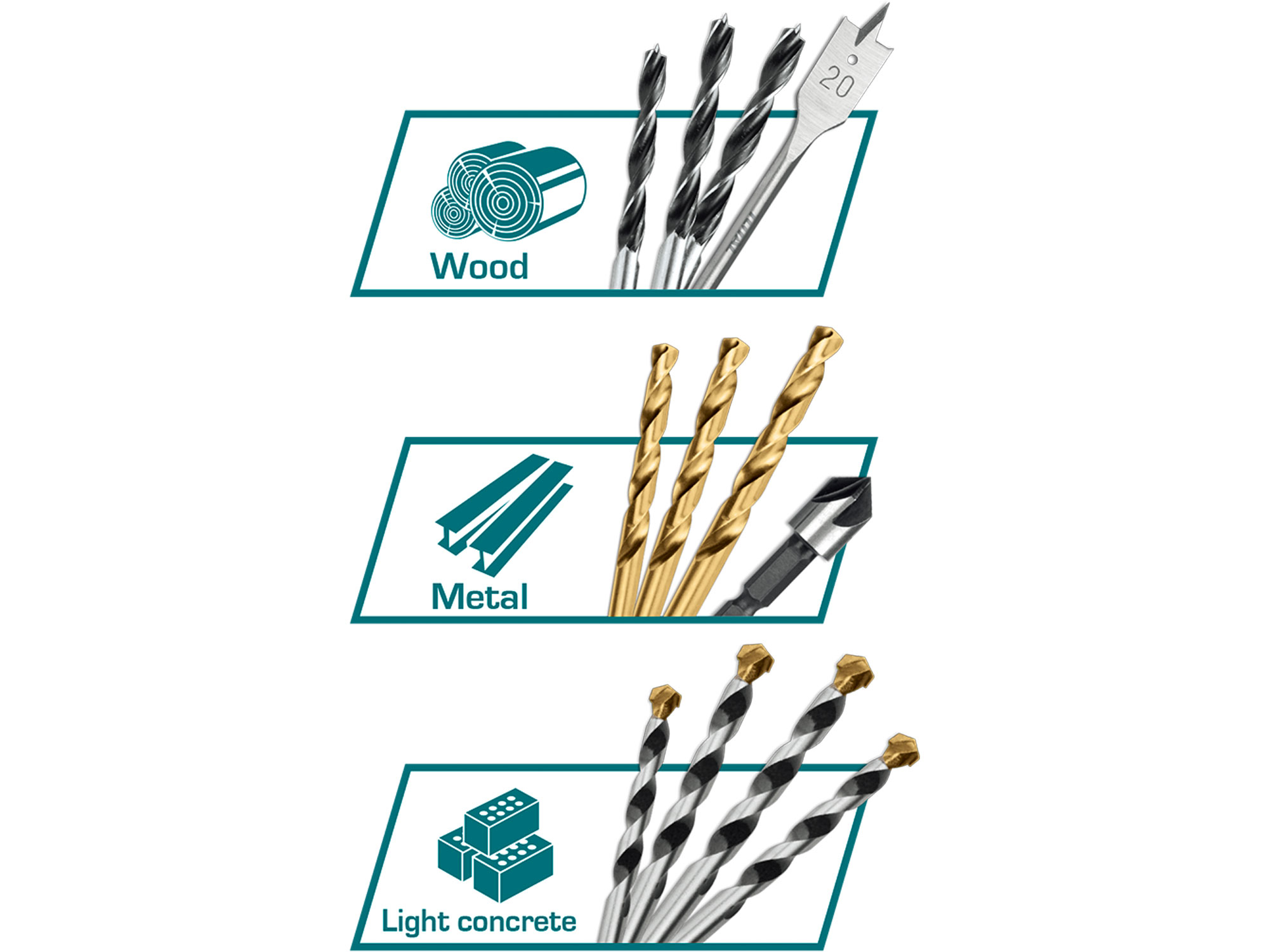 Sada nářadí a vrtáků, 120ks, HSS