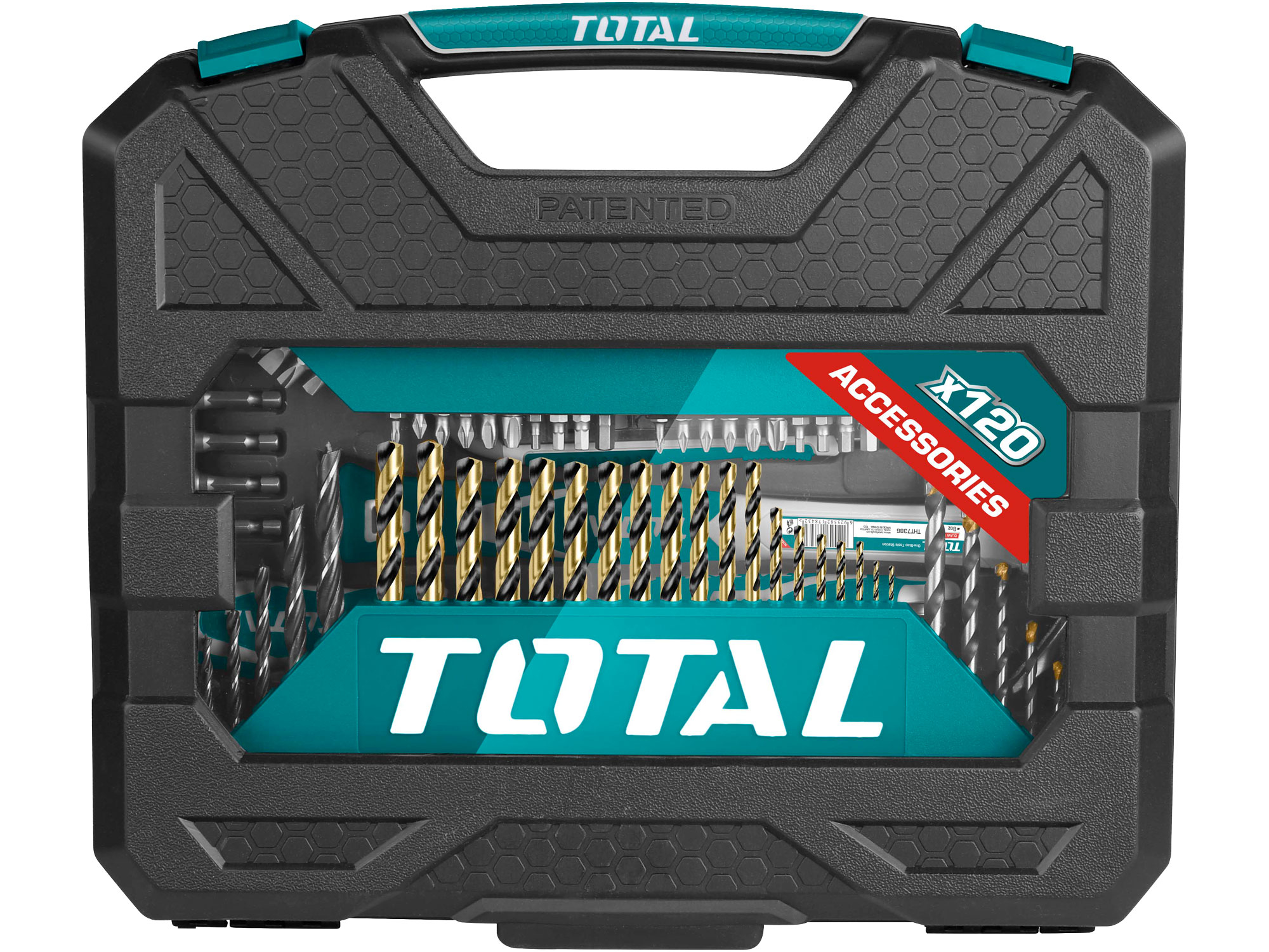 Sada nářadí a vrtáků, 120ks, HSS