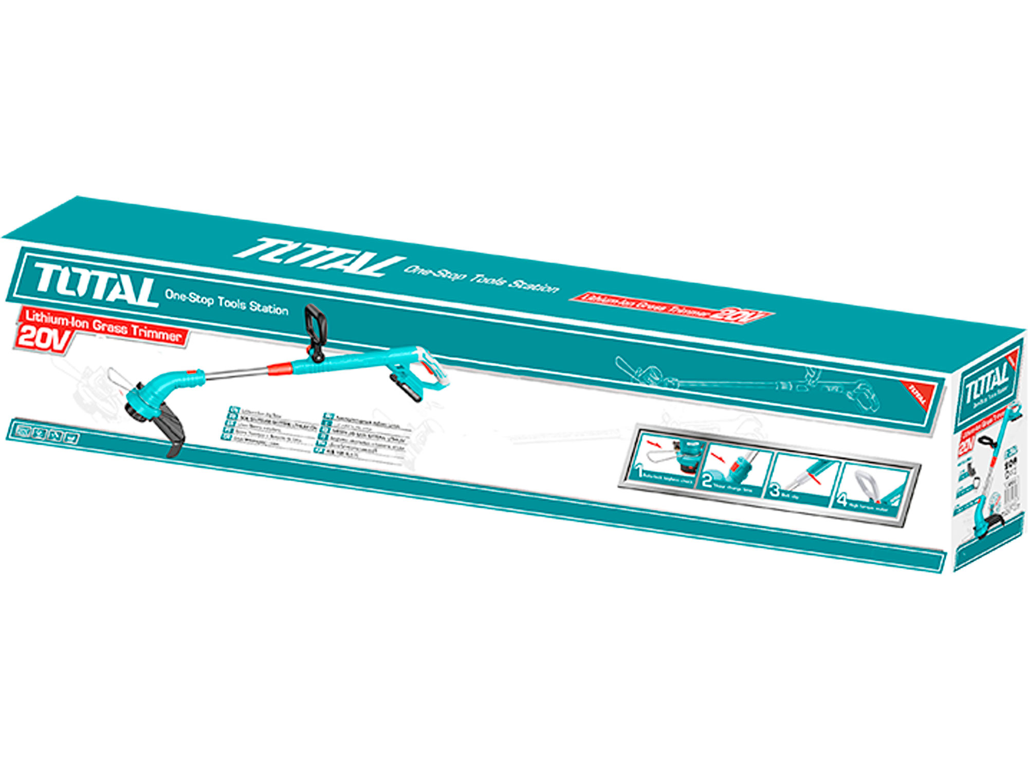 Sekačka strunová AKU, 20V Li-ion, 2000mAh, 1ks baterie a 1ks nabíječky