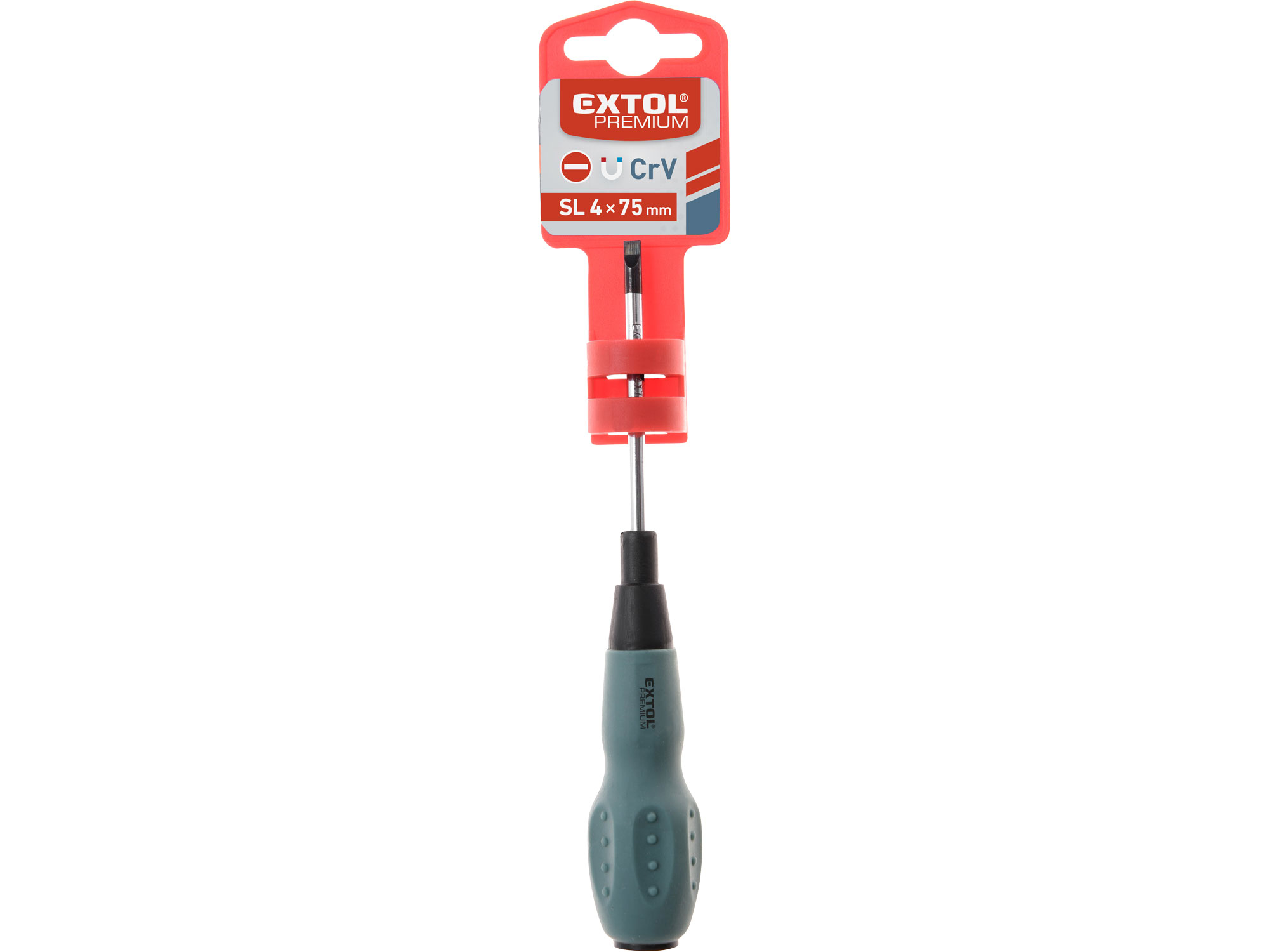 šroubovák plochý, (-) 4x75mm, CrV