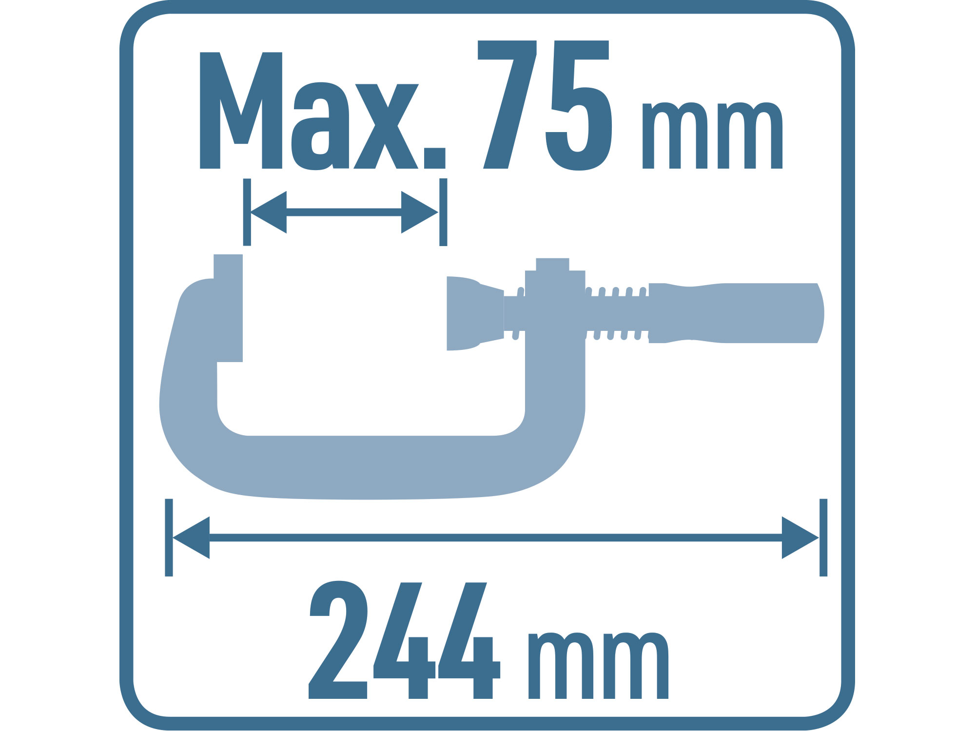 svěrka C-plastová, 75mm
