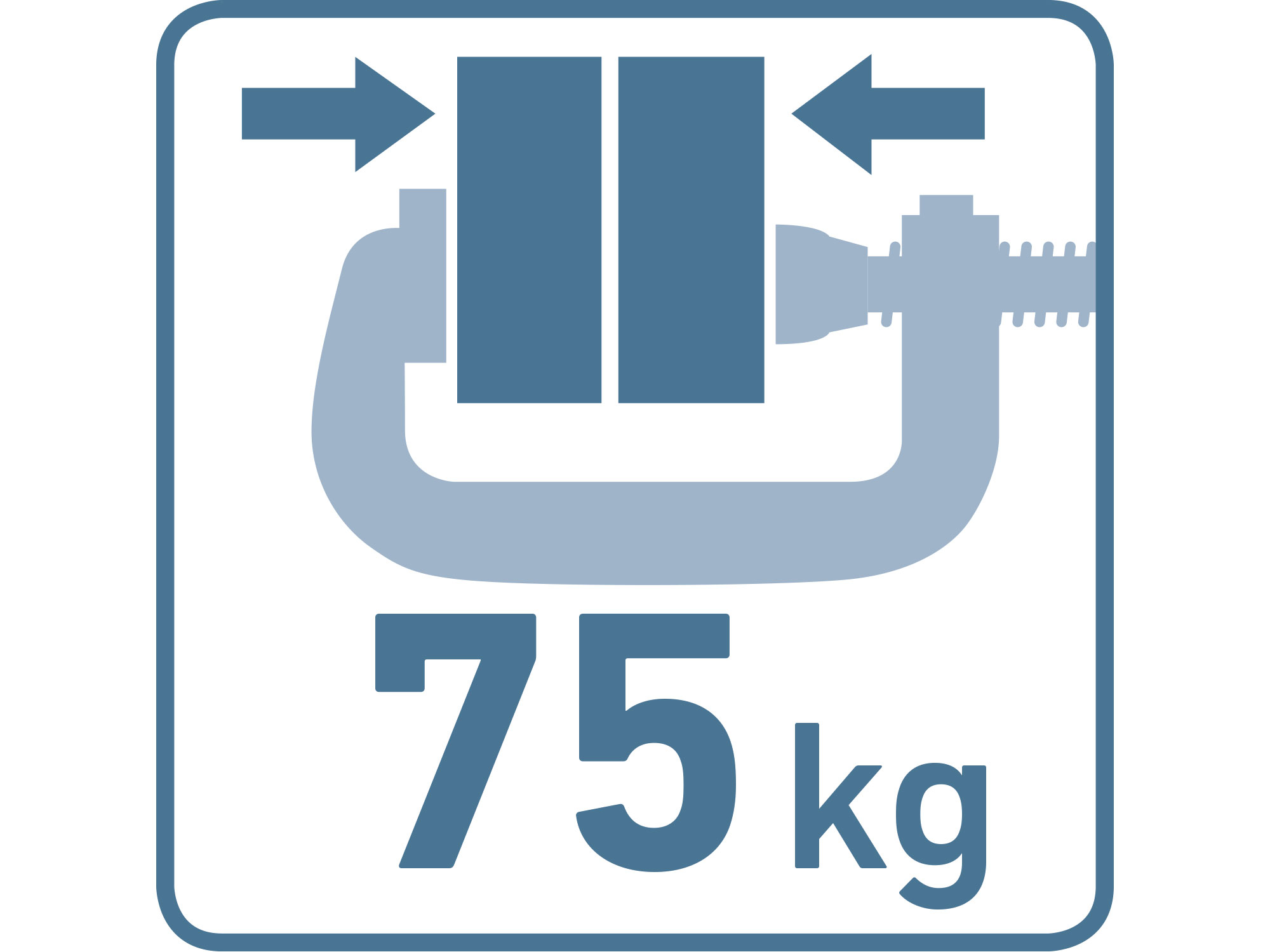 svěrka C-plastová, 75mm