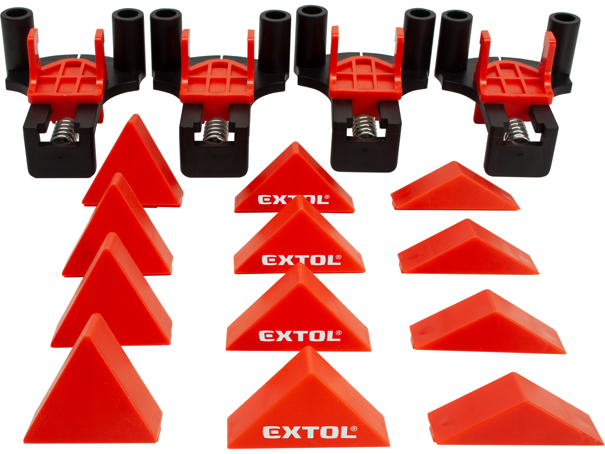 svěrky úhlové truhlářské, sada 4ks, 60°-90°-120°