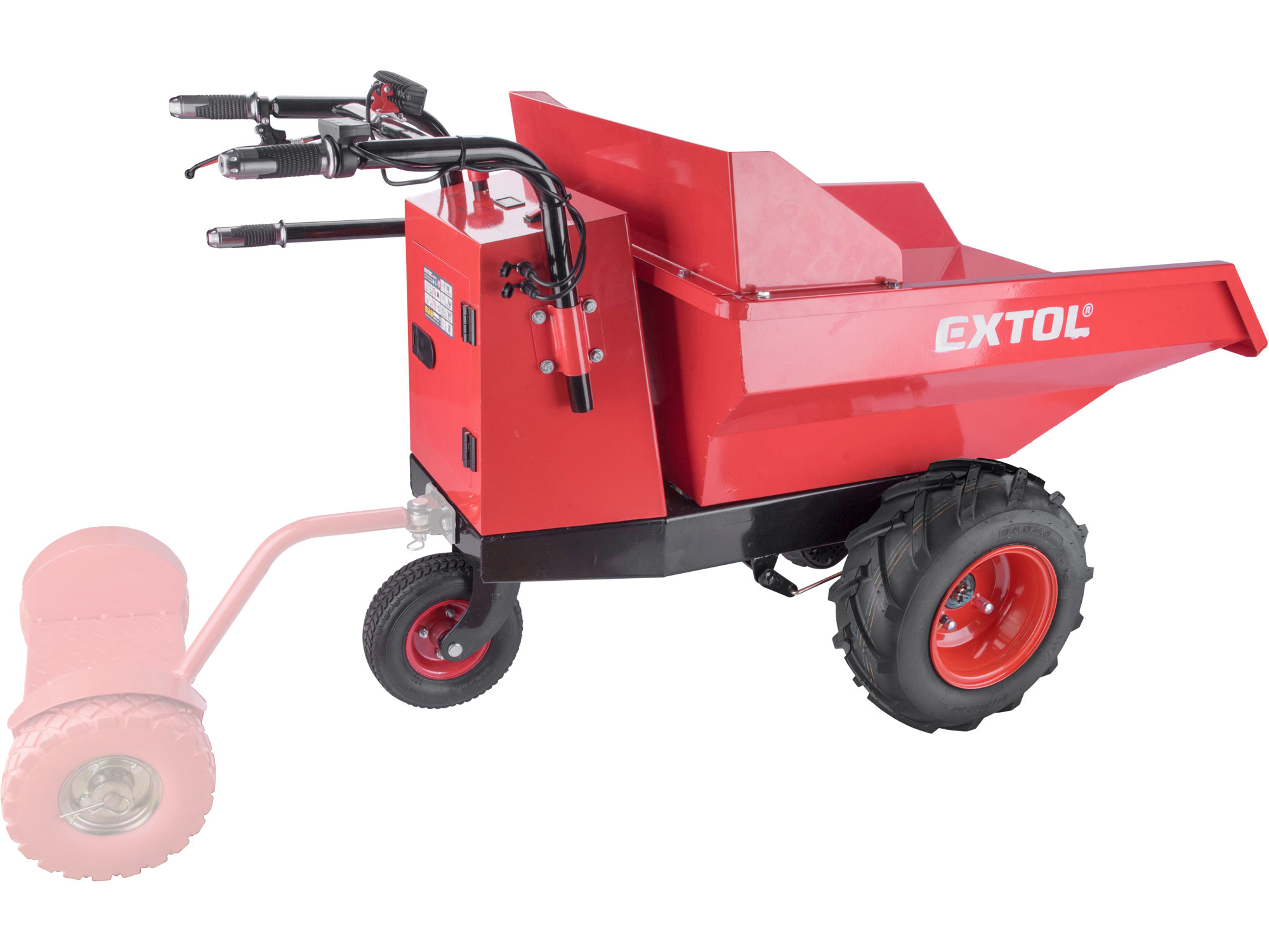 transportér s pojezdem aku, 400kg, 200l, 54V Li-ion, 15Ah