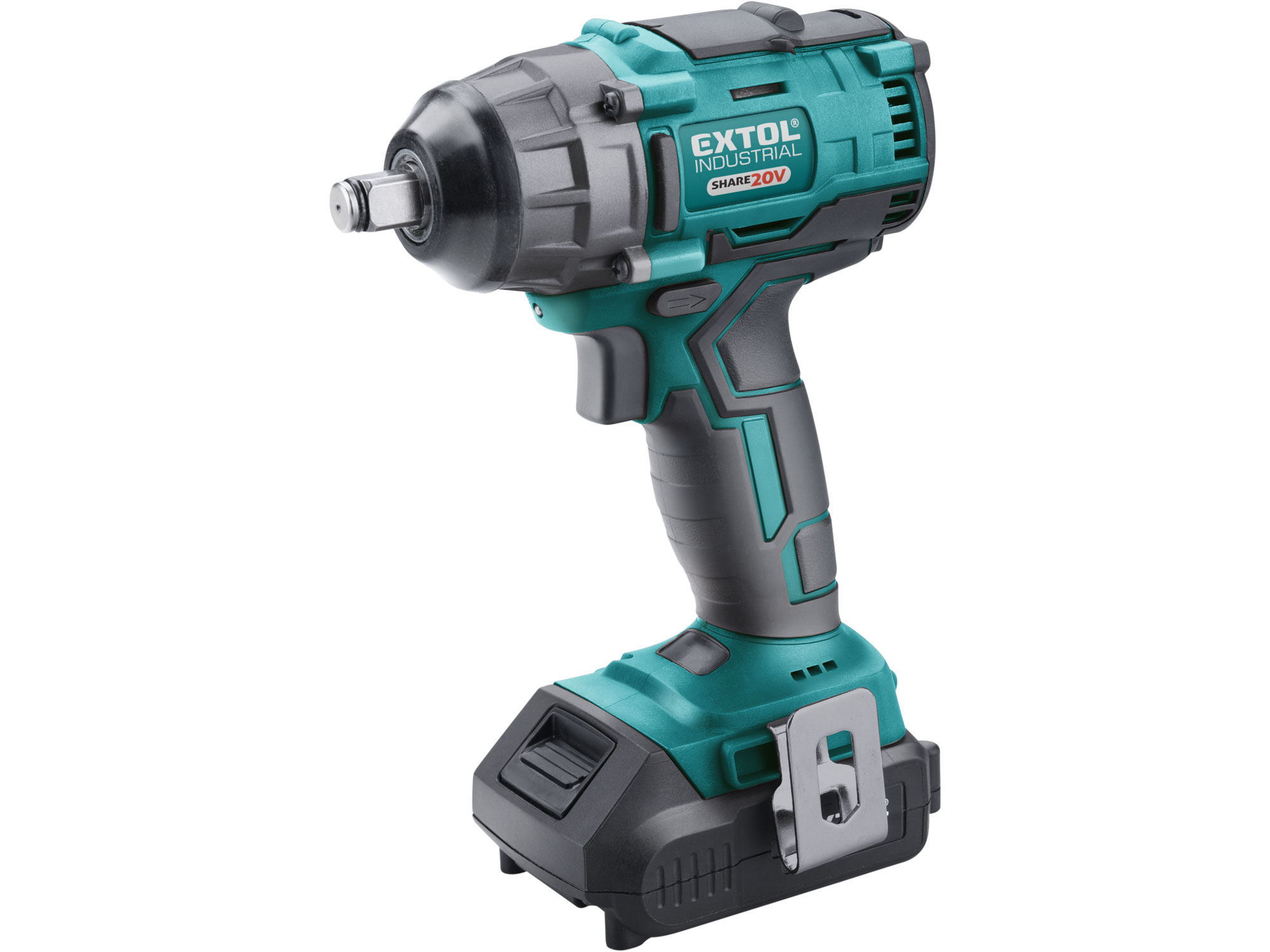 utahovák rázový 1/2" aku SHARE20V, 250Nm, BRUSHLESS, 20V Li-ion, 2Ah