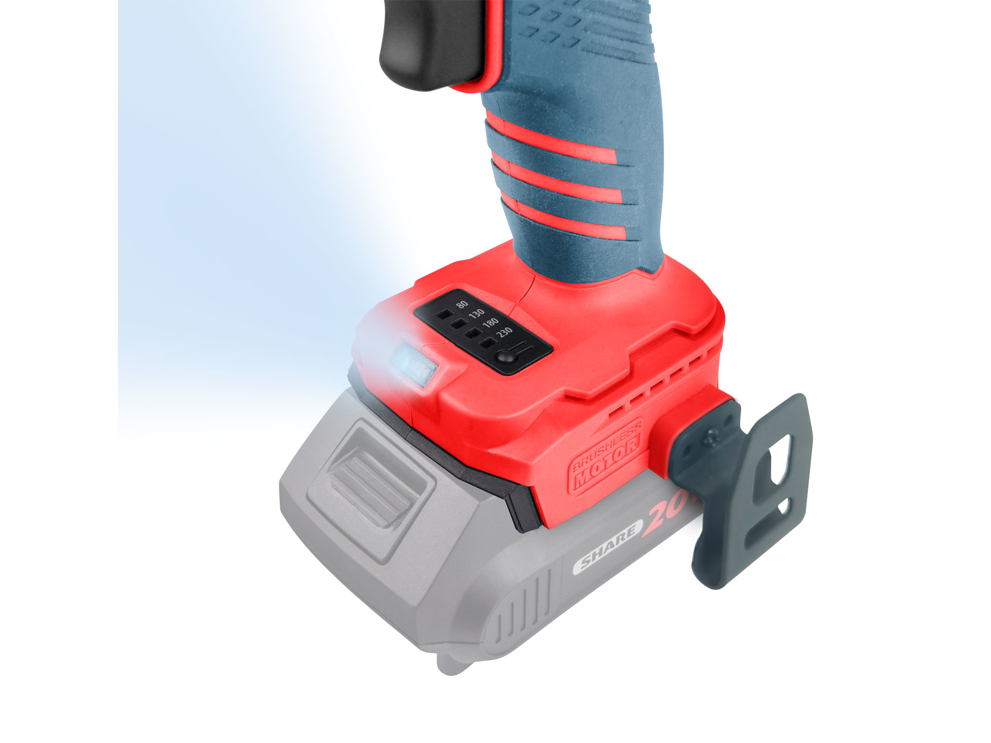 utahovák rázový 1/4" aku SHARE20V, BRUSHLESS, bez baterie a nabíječky