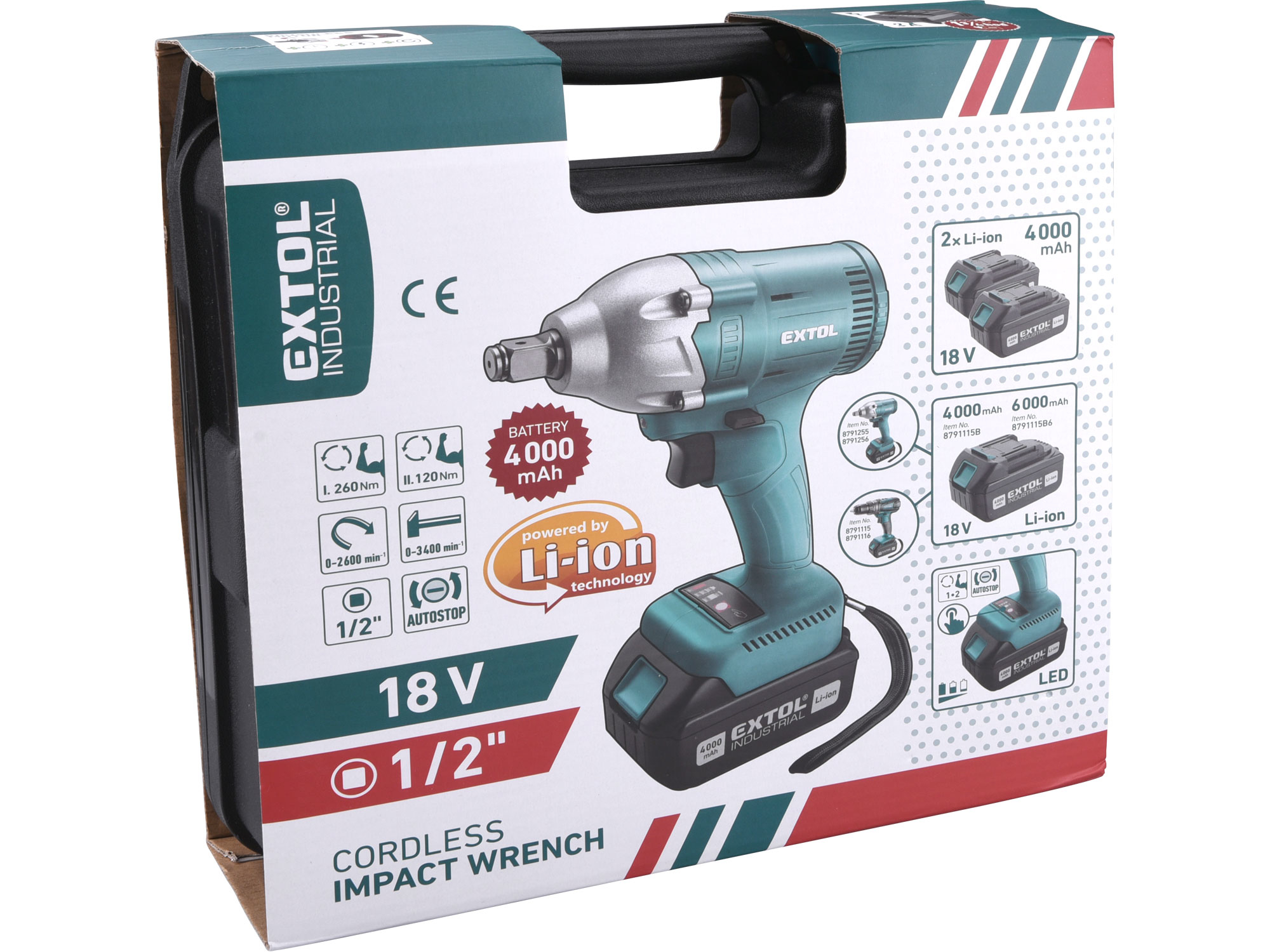 utahovák rázový aku 1/2", brushless, 18V Li-ion, bez baterií a nabíječky