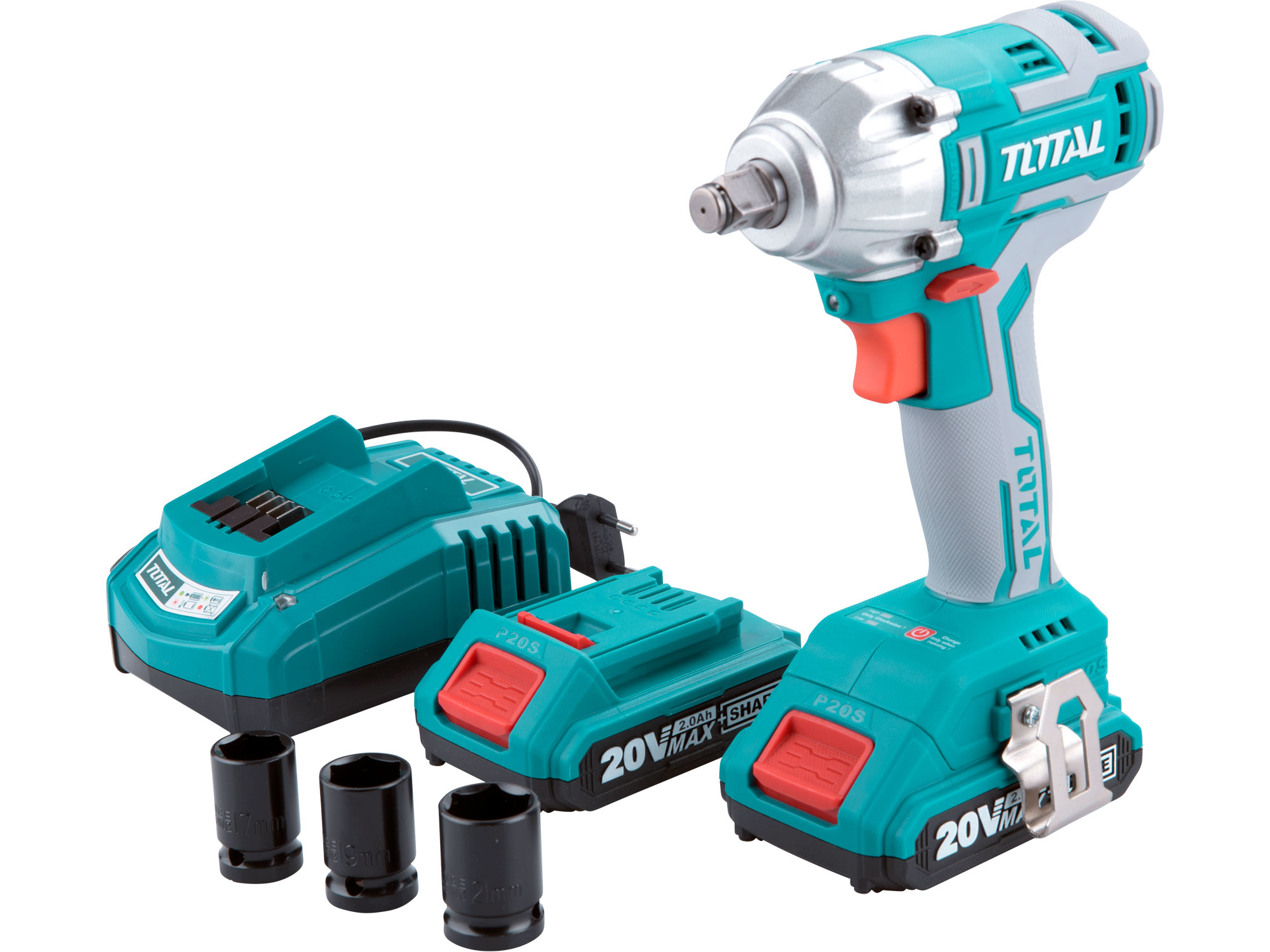 utahovák rázový AKU 1/2', brushless, 20V Li-ion (2x), 2000mAh, industrial