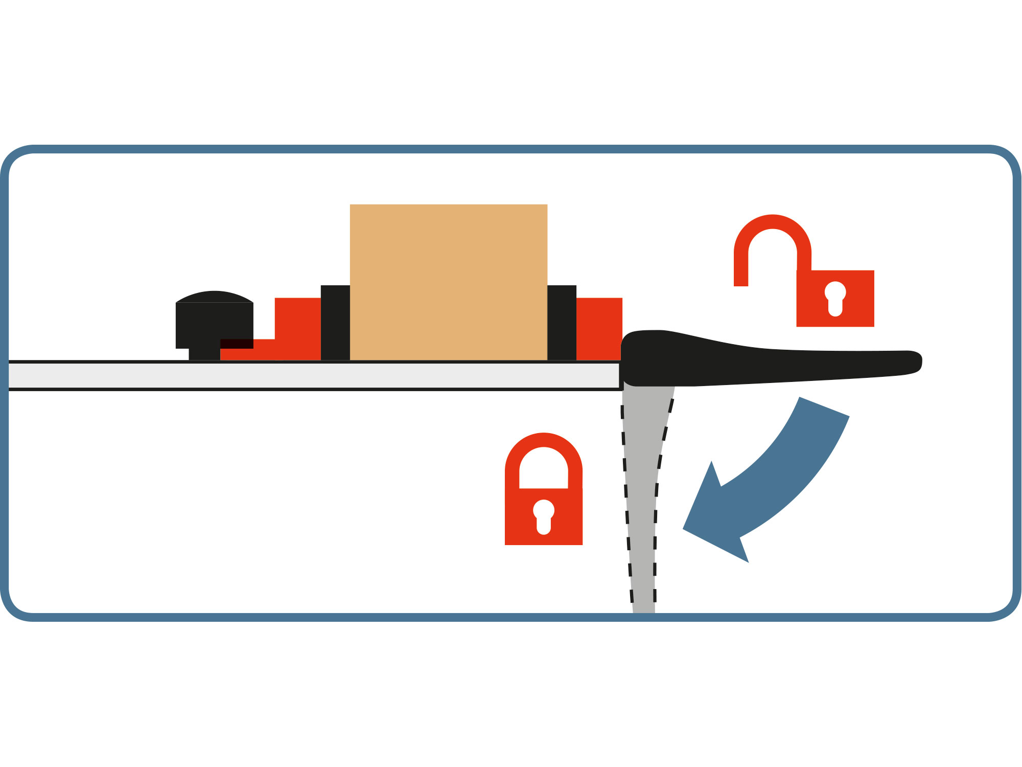 vodicí/upínací hliníková lišta, rozsah 0-900mm