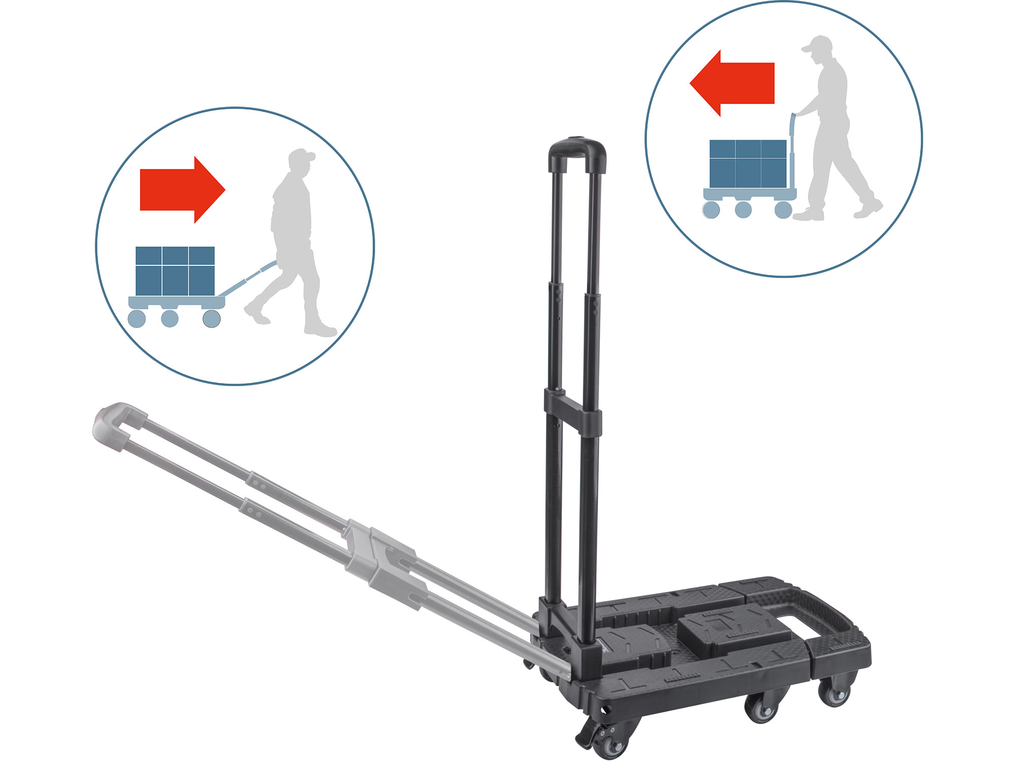 vozík skládací, nosnost až 200kg/6koleček