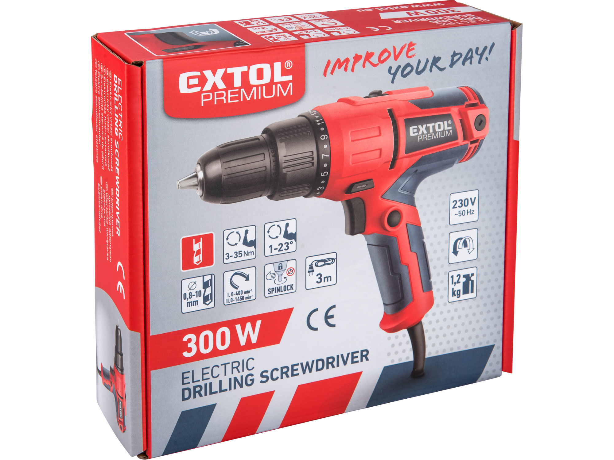 vrtací šroubovák elektrický, 300W, 35Nm